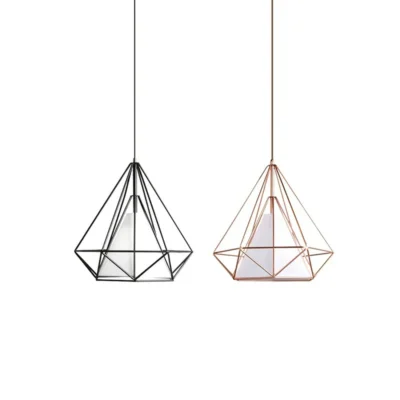 Diamond Cage Metal Pendant