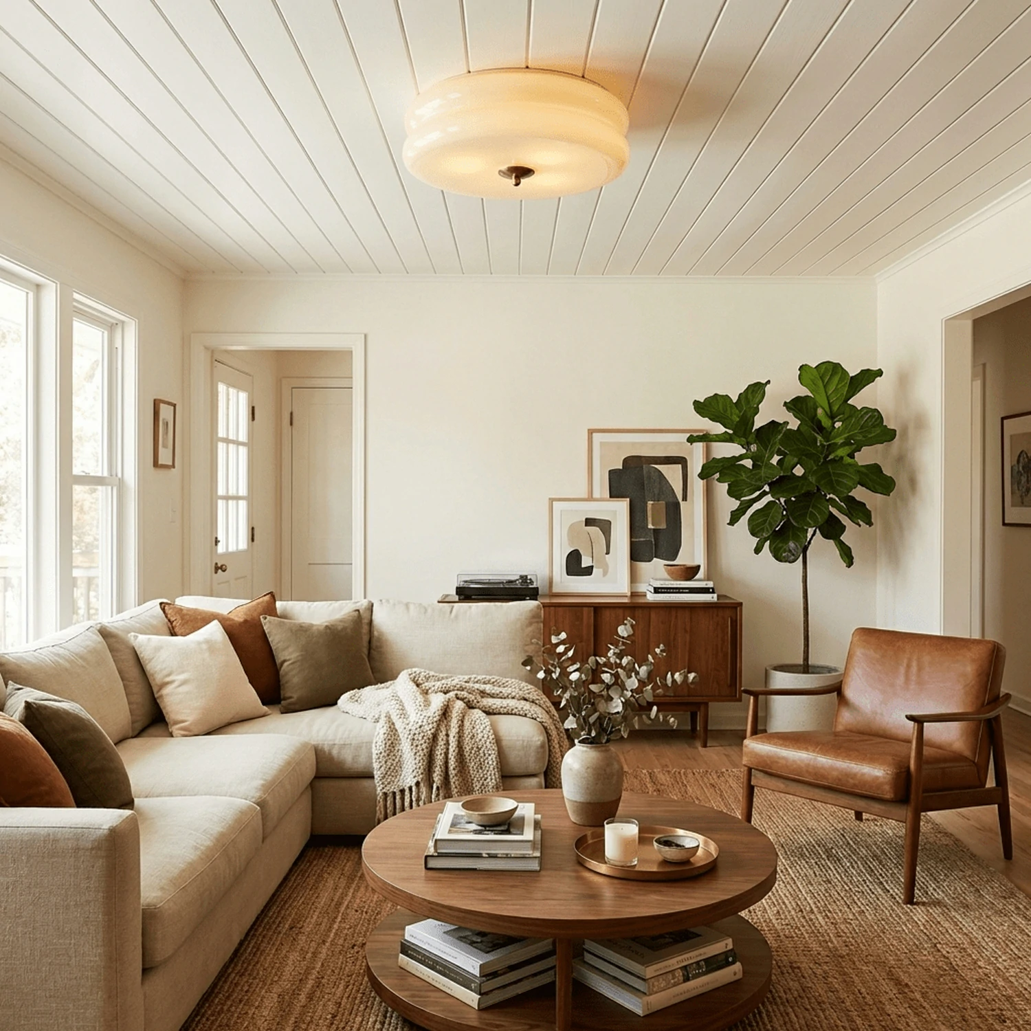 Art Deco Vintage Ceiling Light - Image 3