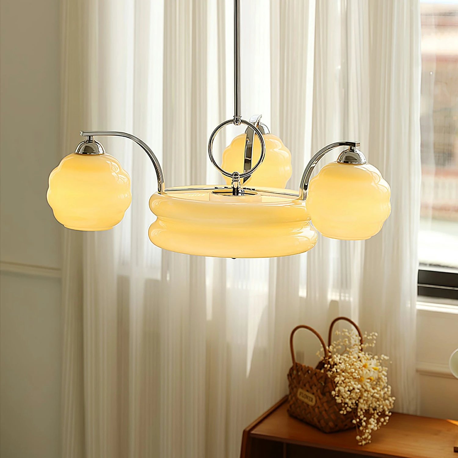Art Deco Vintage Chandelier - Image 7