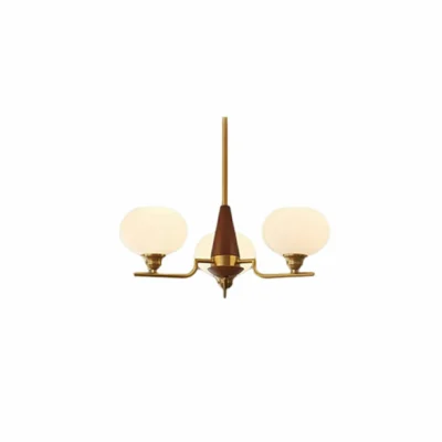 Celeste Sphere Walnut Chandelier