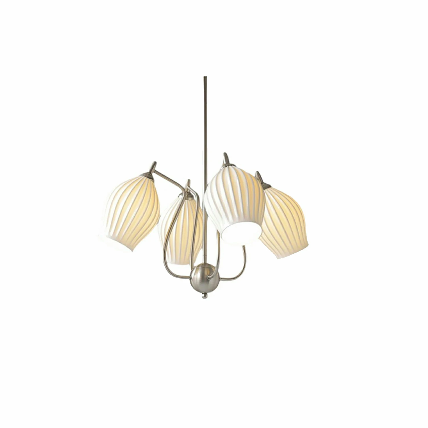 Ceramic Ribbed Chandelier