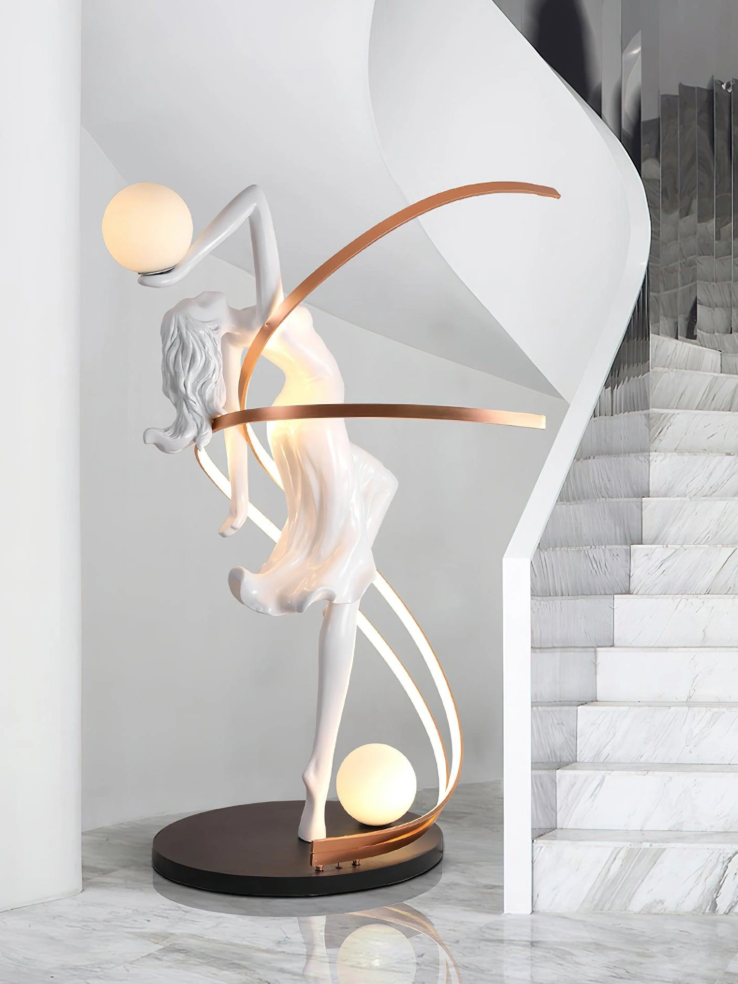 Misha Goddess Statue Floor Lamp - Image 8