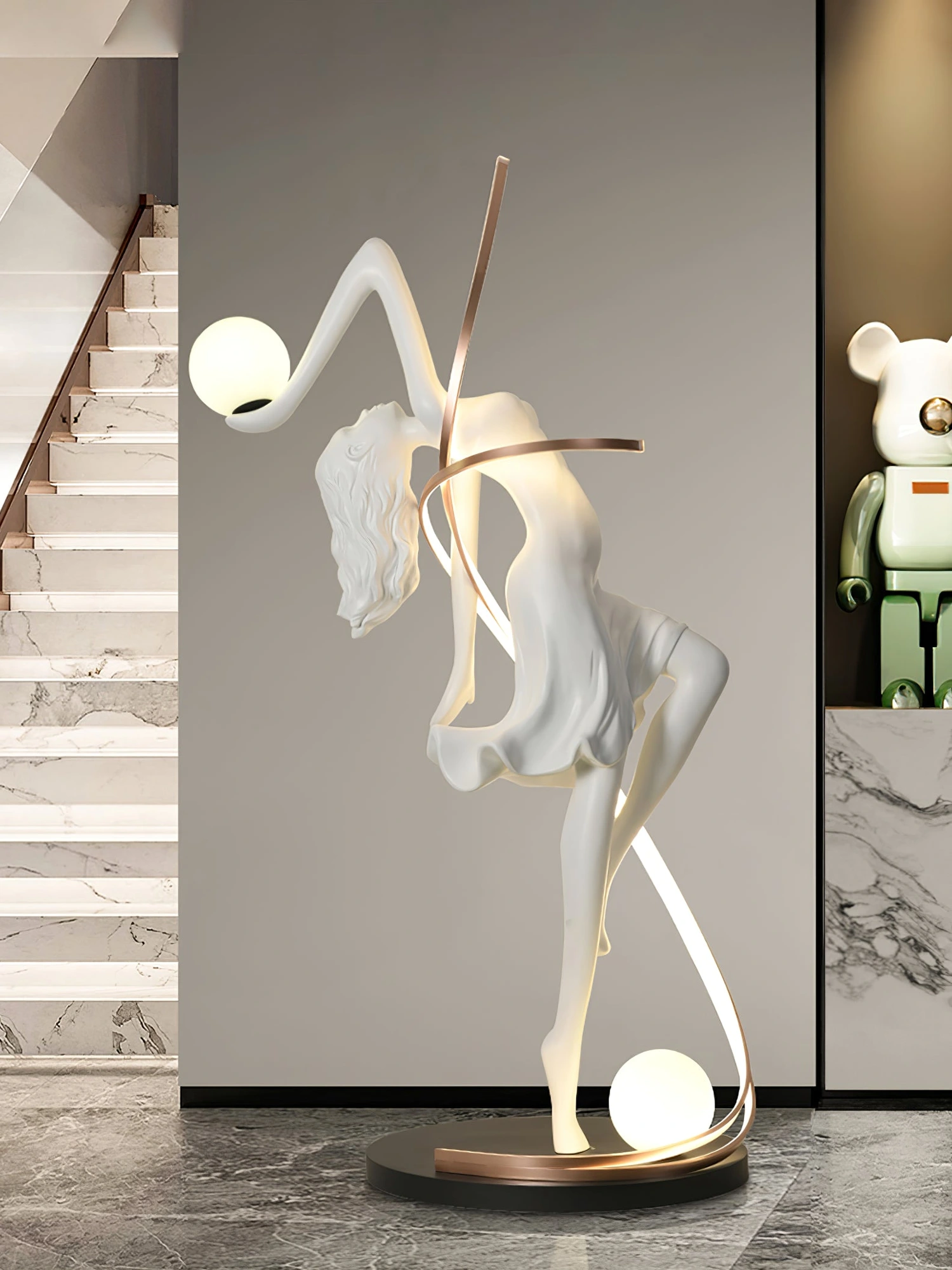 Misha Goddess Statue Floor Lamp - Image 11