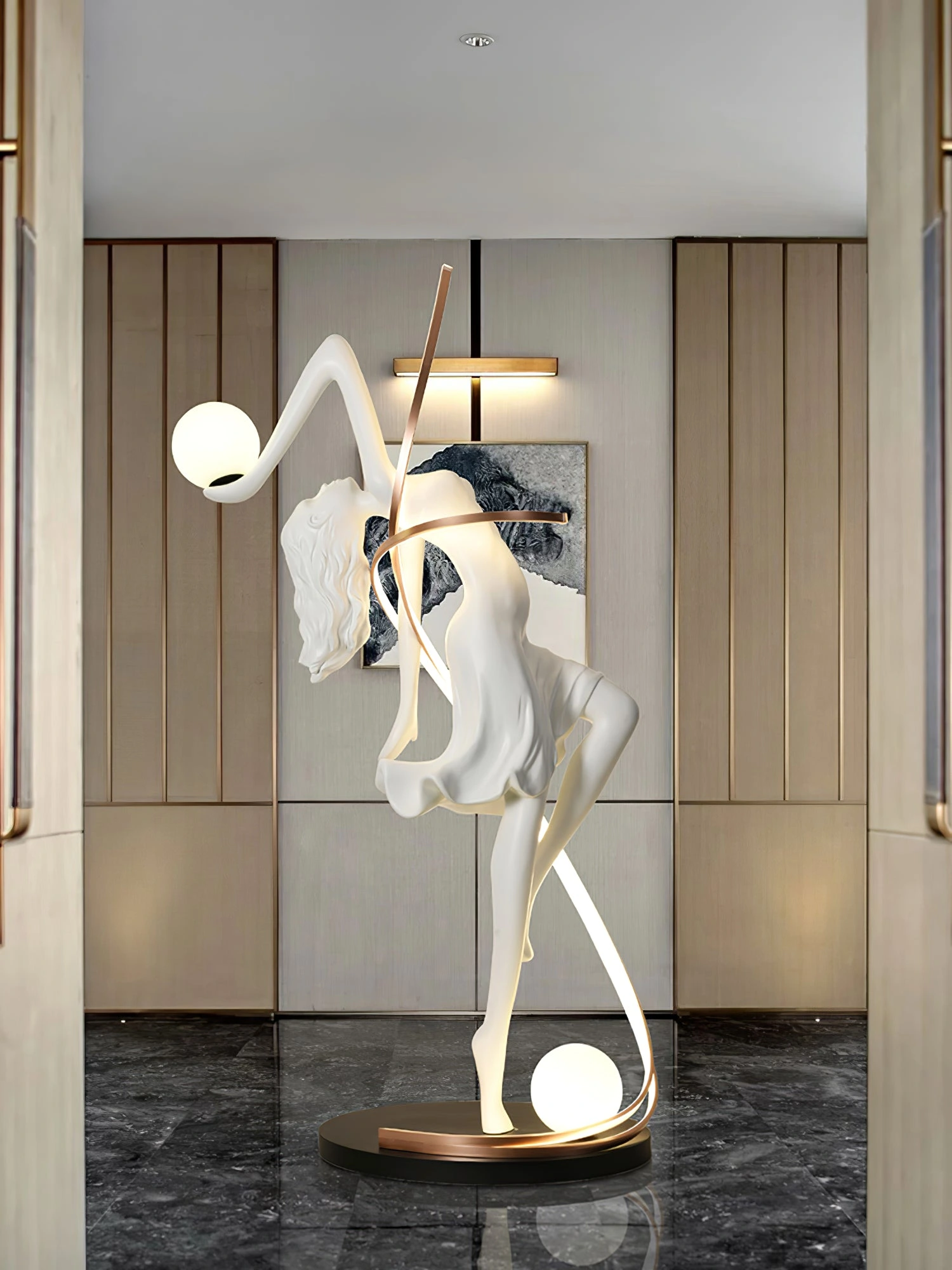 Misha Goddess Statue Floor Lamp - Image 12