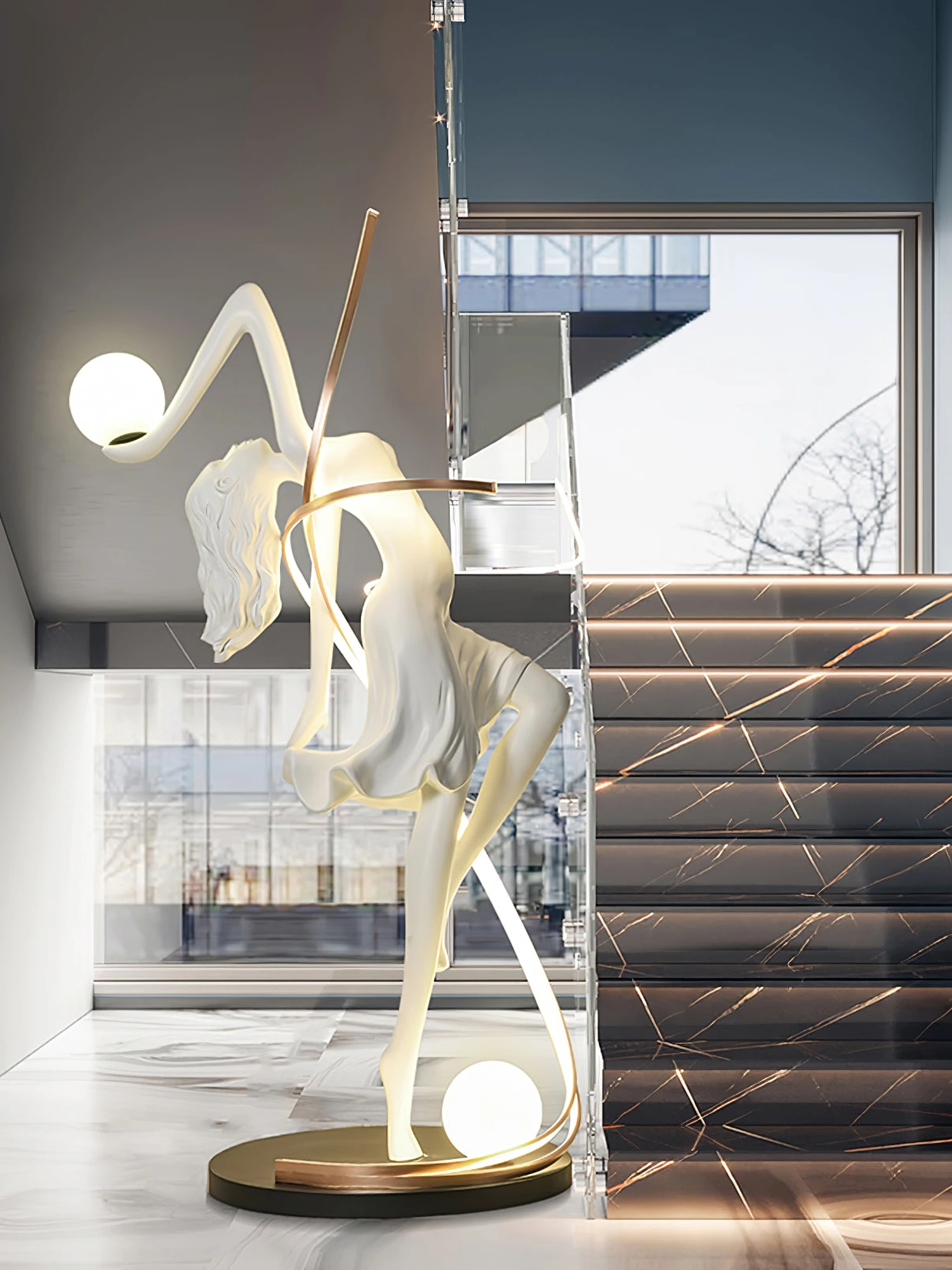 Misha Goddess Statue Floor Lamp - Image 13