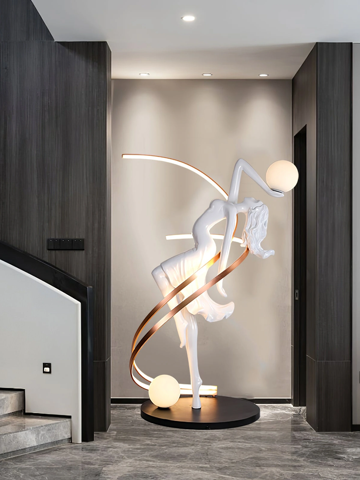 Misha Goddess Statue Floor Lamp - Image 16