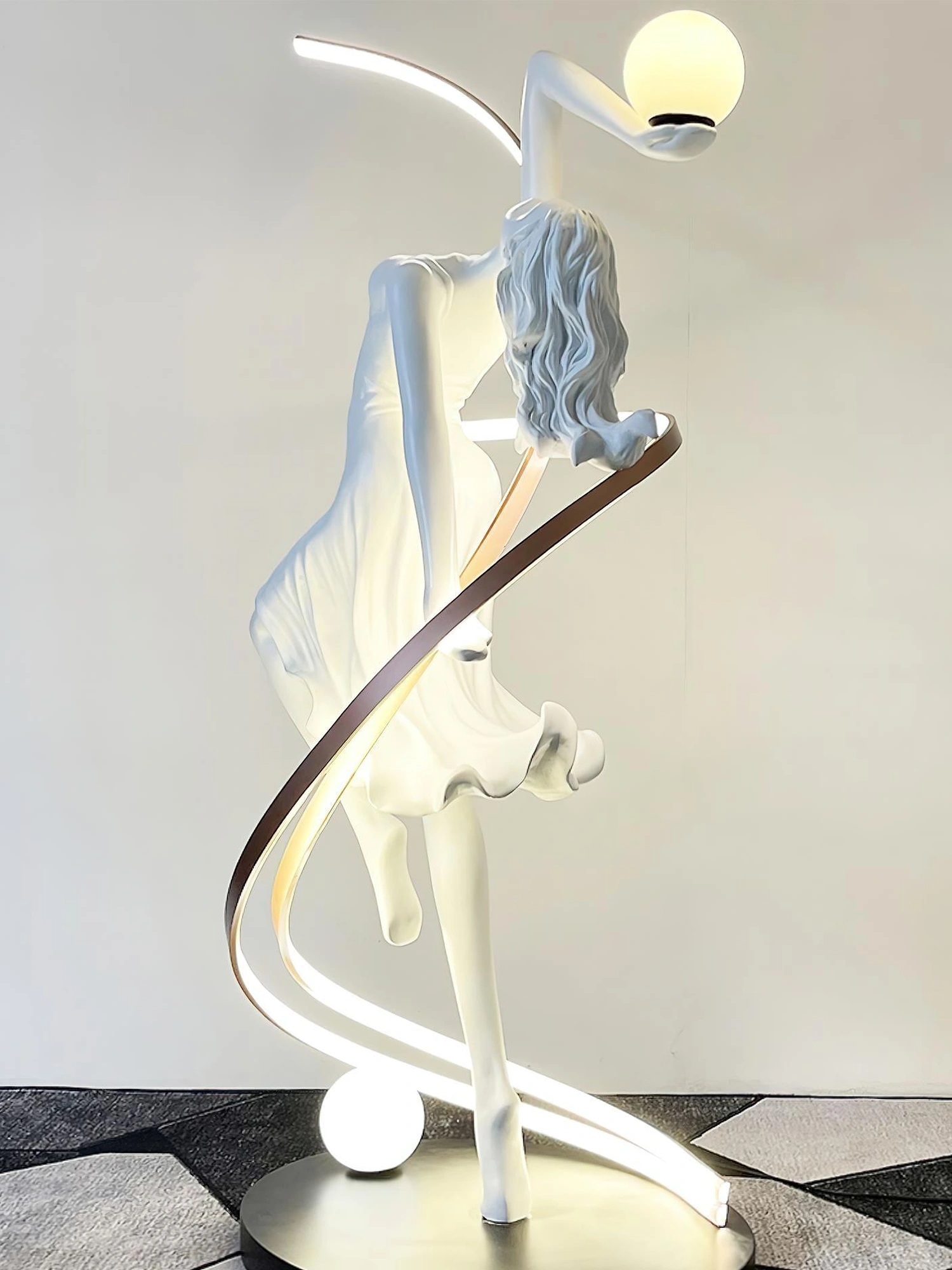 Misha Goddess Statue Floor Lamp - Image 20