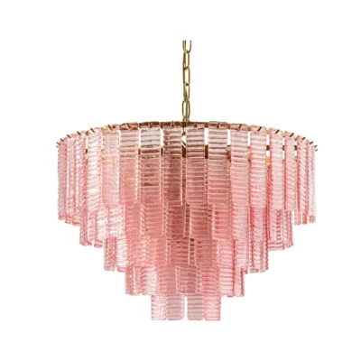 Opalora Pink Glass Chandelier