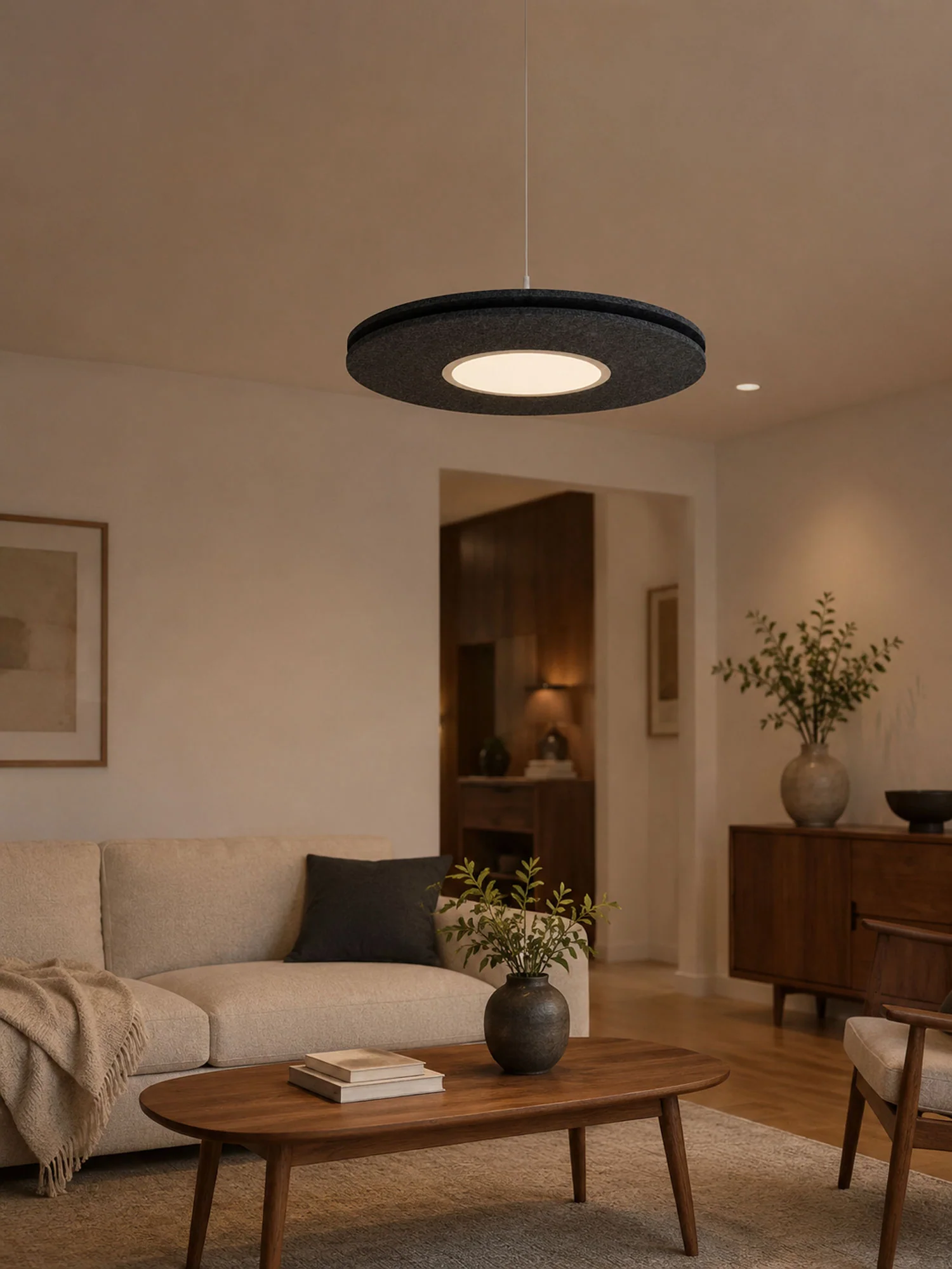 Disc Acoustic Pendant Light