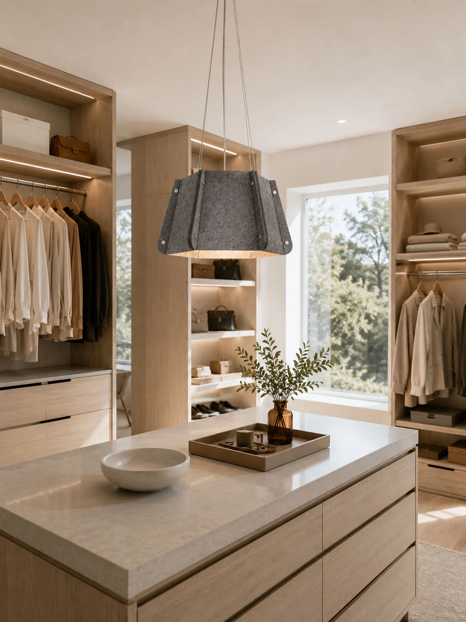 Repose Paneled Acoustic Pendant Light