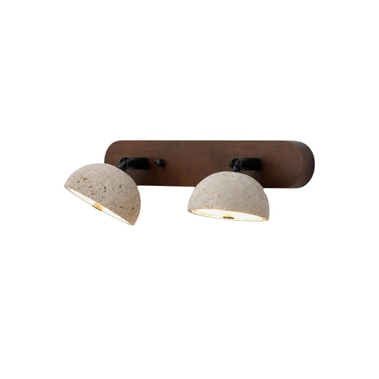 Adjustable Travertine Dome Vanity Light