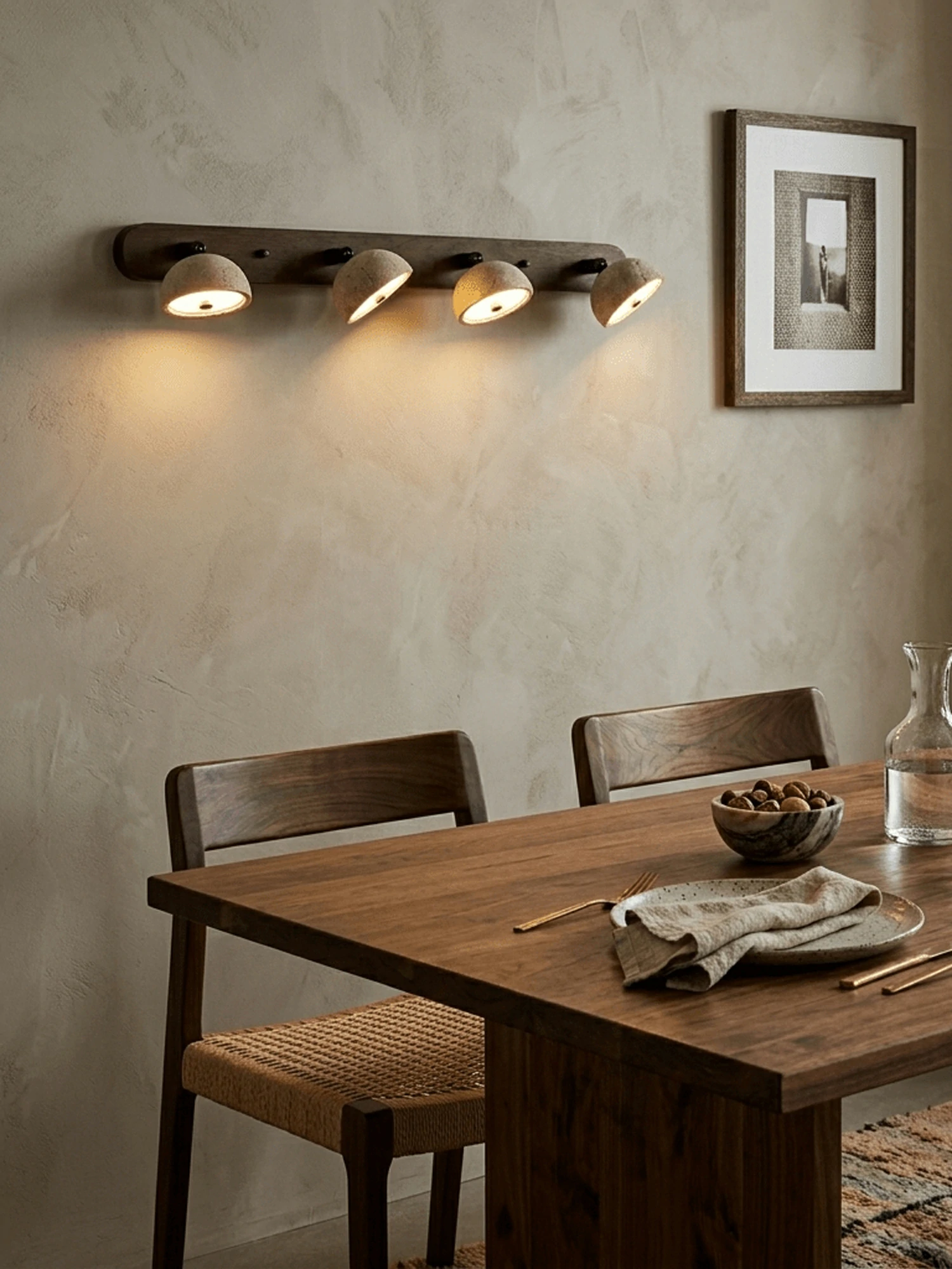 Adjustable Travertine Dome Vanity Light - Image 2