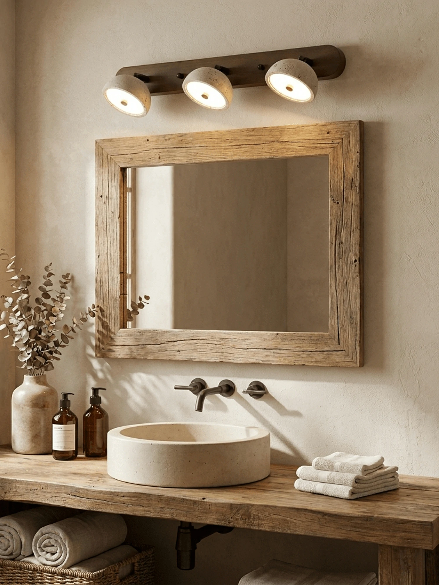 Adjustable Travertine Dome Vanity Light - Image 5
