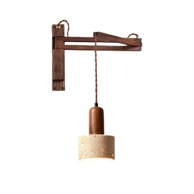 Adjustable Travertine Dome Wall Sconce