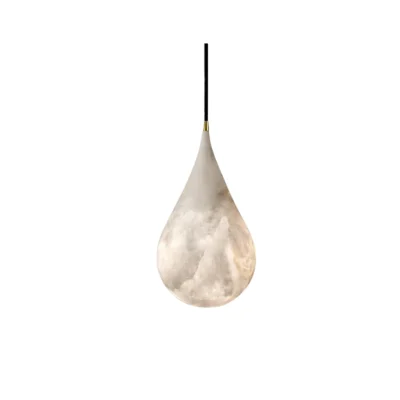 Alabaster Raindrop Pendant Light