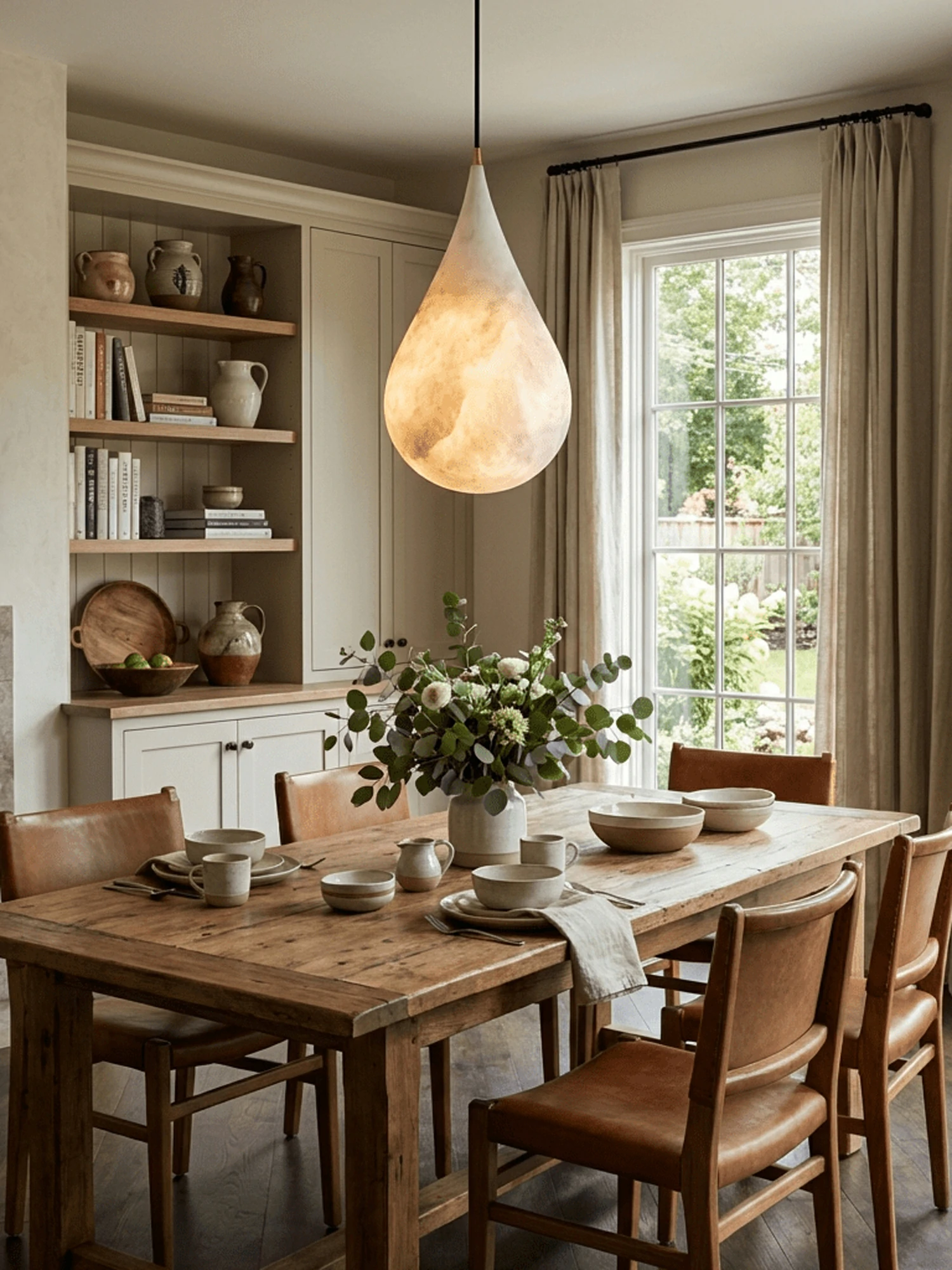 Alabaster Raindrop Pendant Light - Image 3