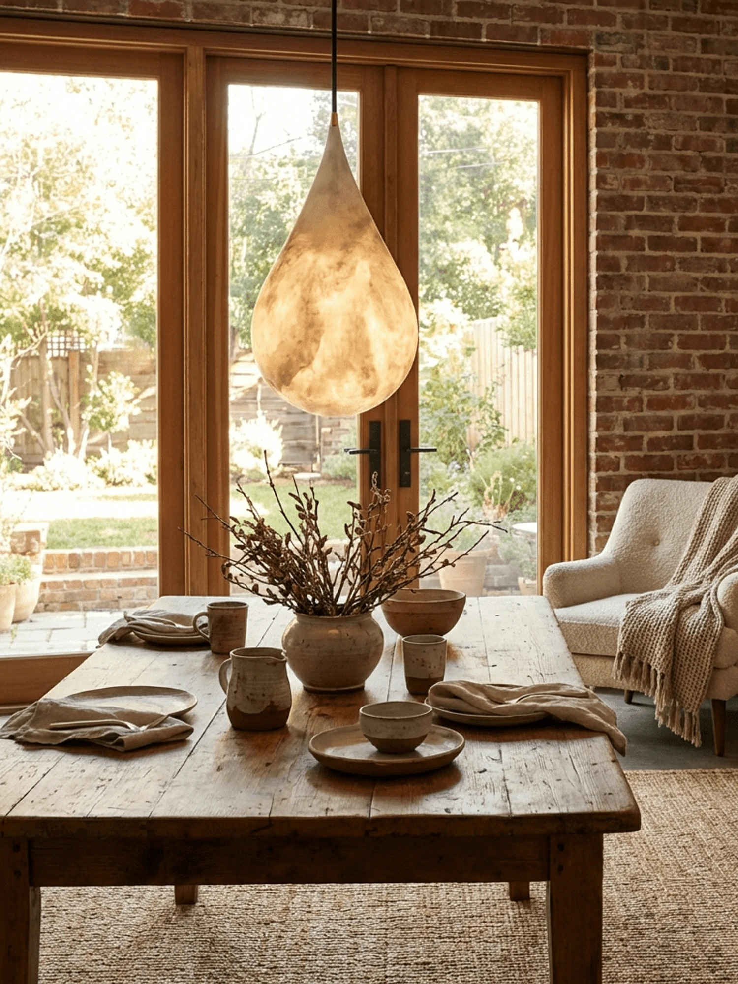 Alabaster Raindrop Pendant Light - Image 9