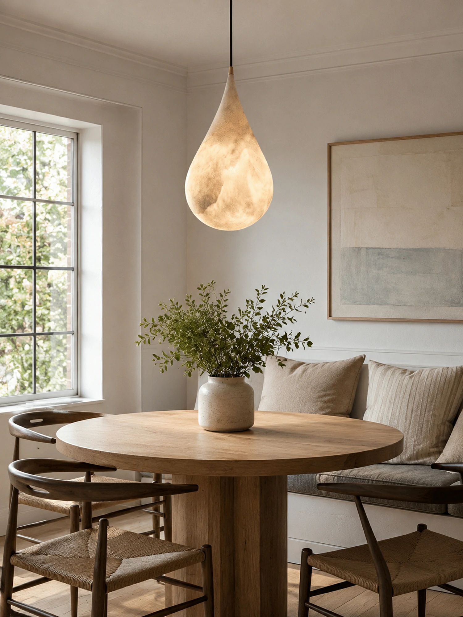 Alabaster Raindrop Pendant Light - Image 4