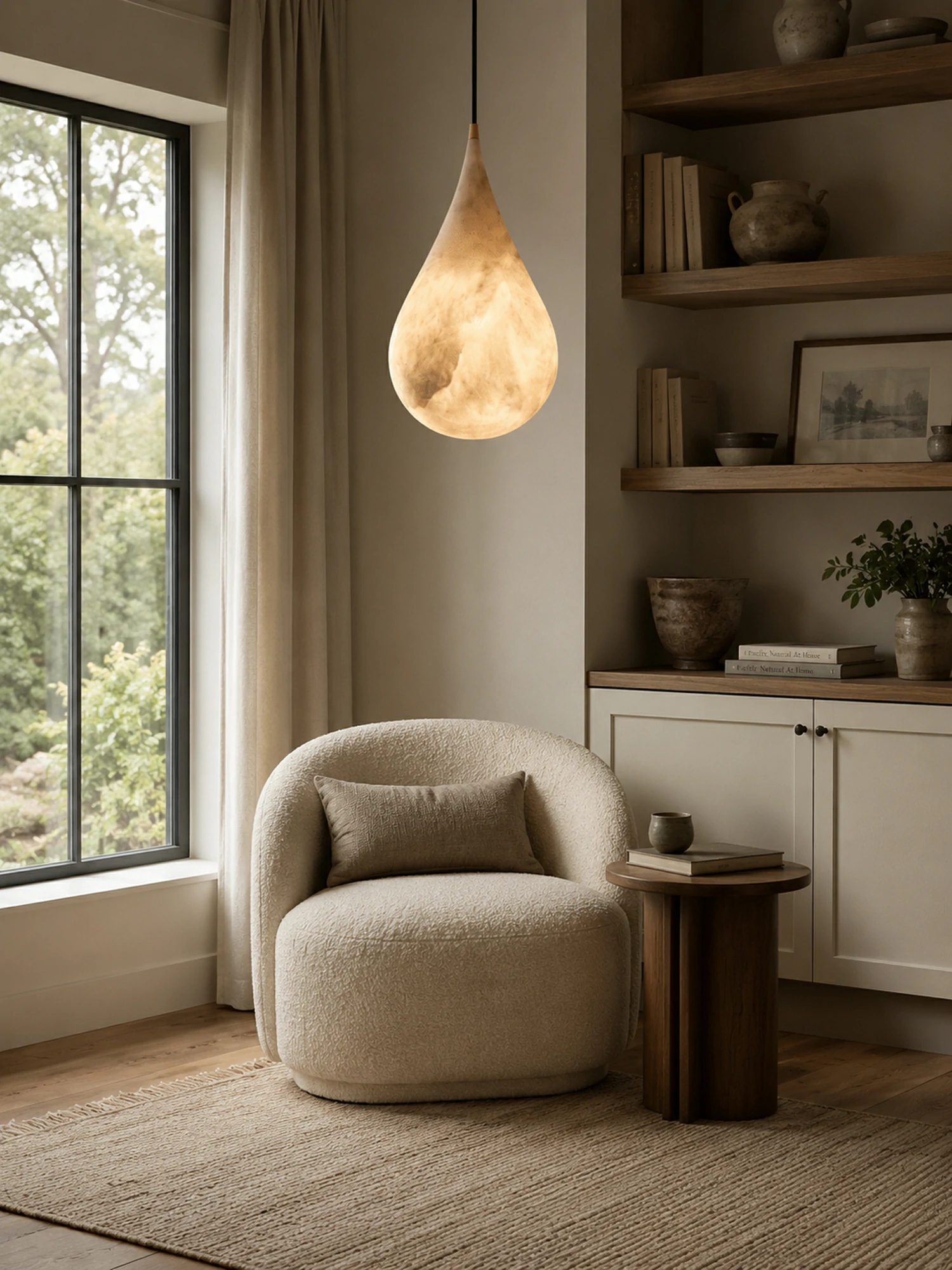 Alabaster Raindrop Pendant Light - Image 5