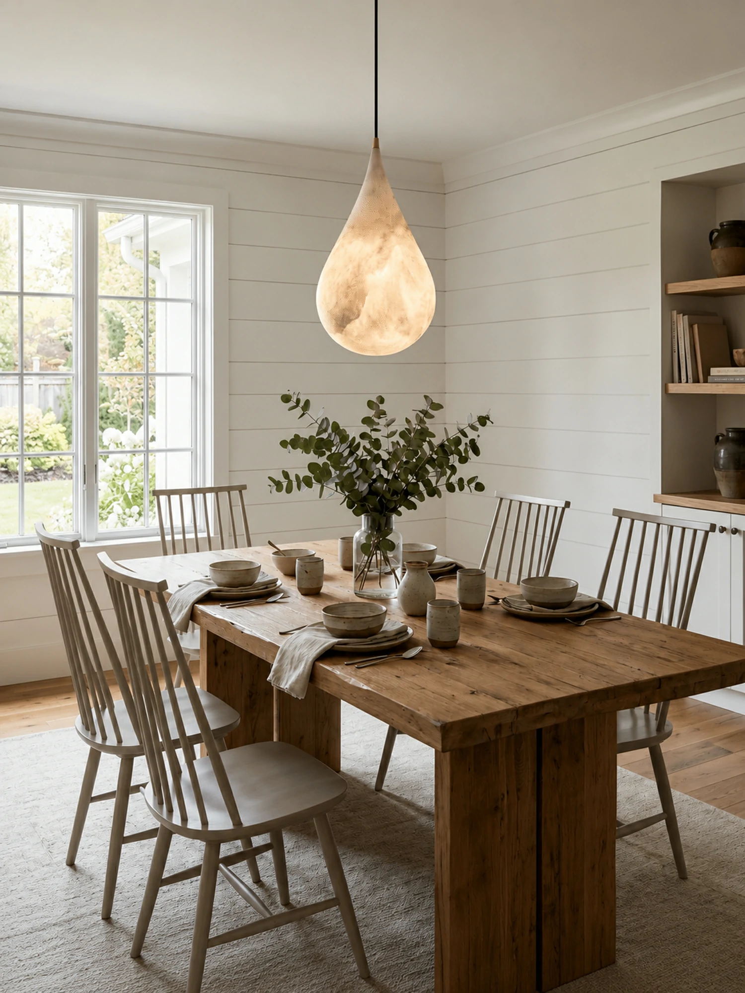 Alabaster Raindrop Pendant Light - Image 6