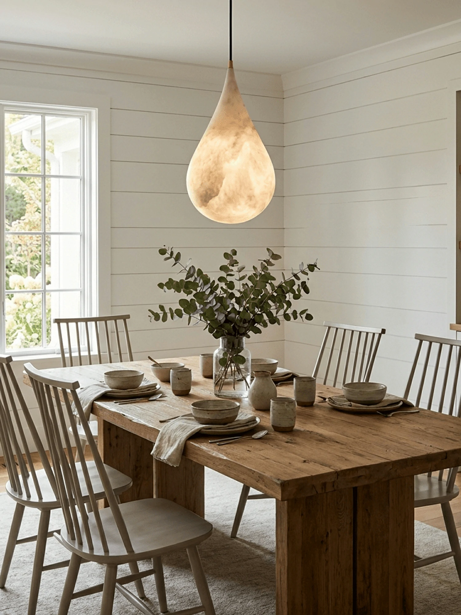 Alabaster Raindrop Pendant Light - Image 2