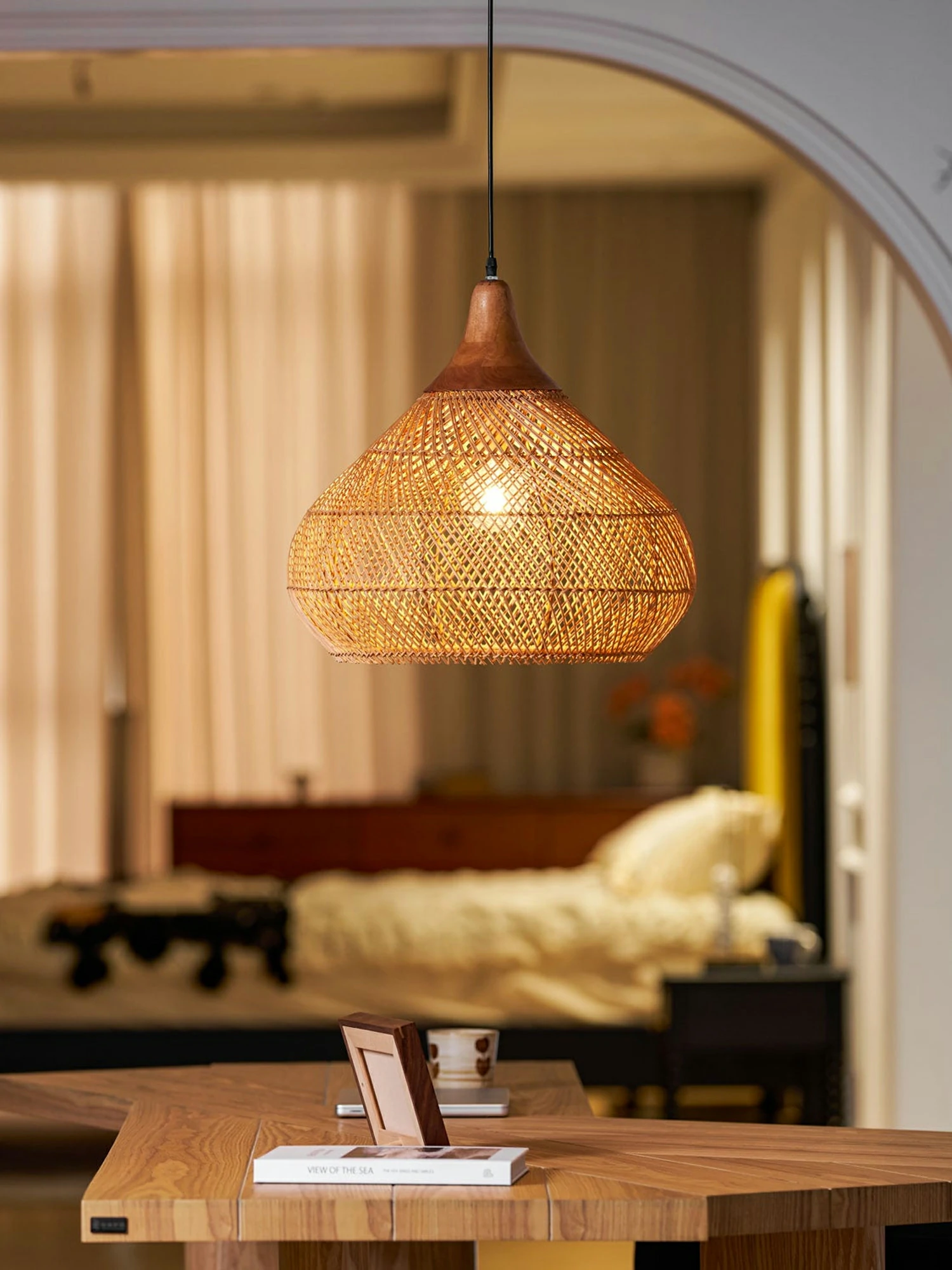 Braided Rattan Pendant Lamp - Image 17