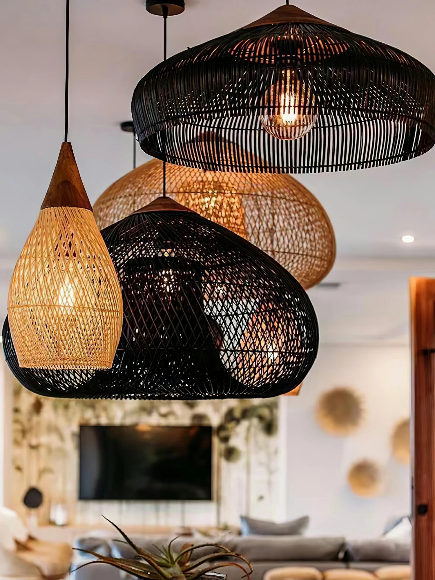 Braided Rattan Pendant Lamp - Image 23