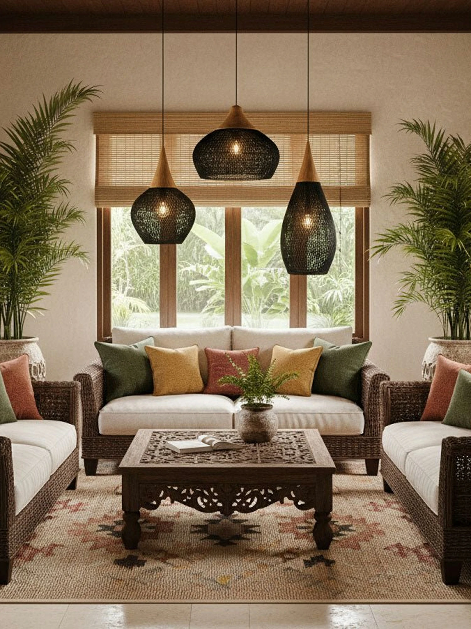 Braided Rattan Pendant Lamp - Image 11