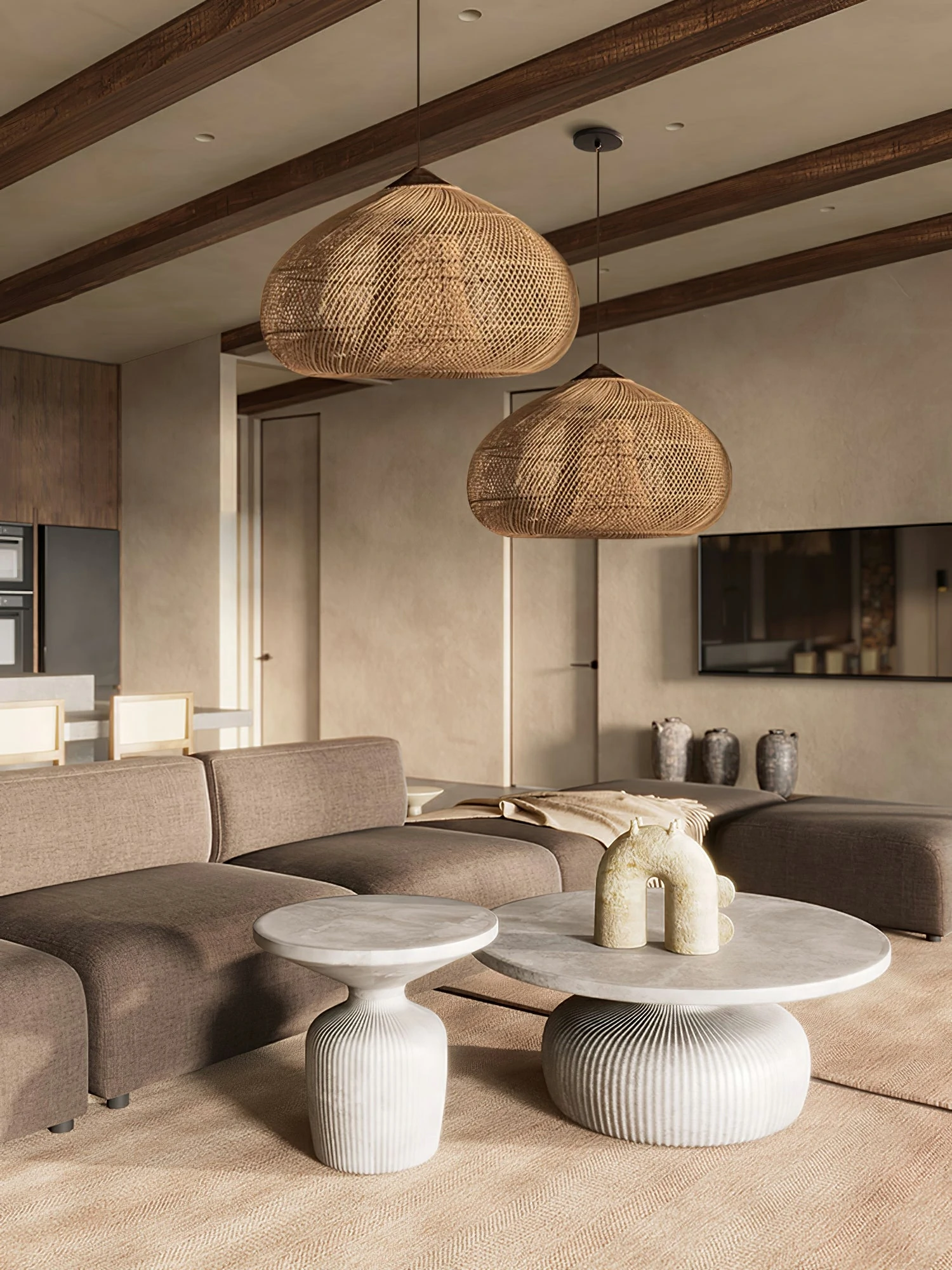 Braided Rattan Pendant Lamp - Image 25
