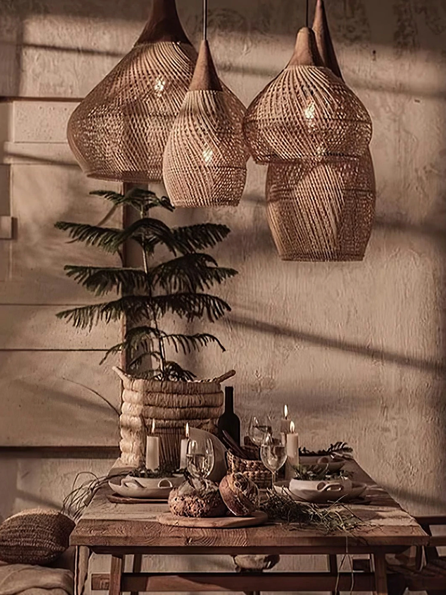 Braided Rattan Pendant Lamp - Image 12