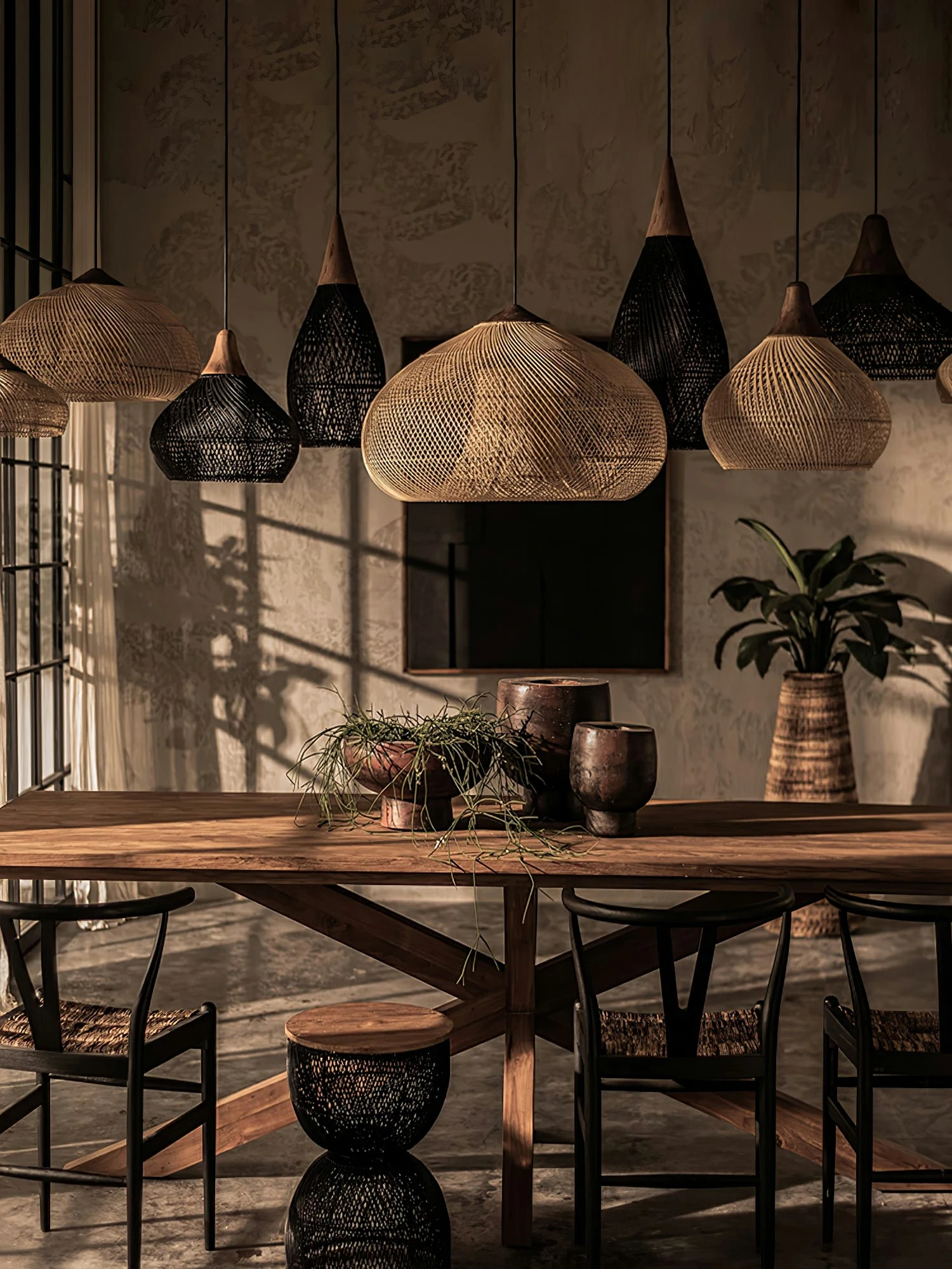 Braided Rattan Pendant Lamp - Image 2