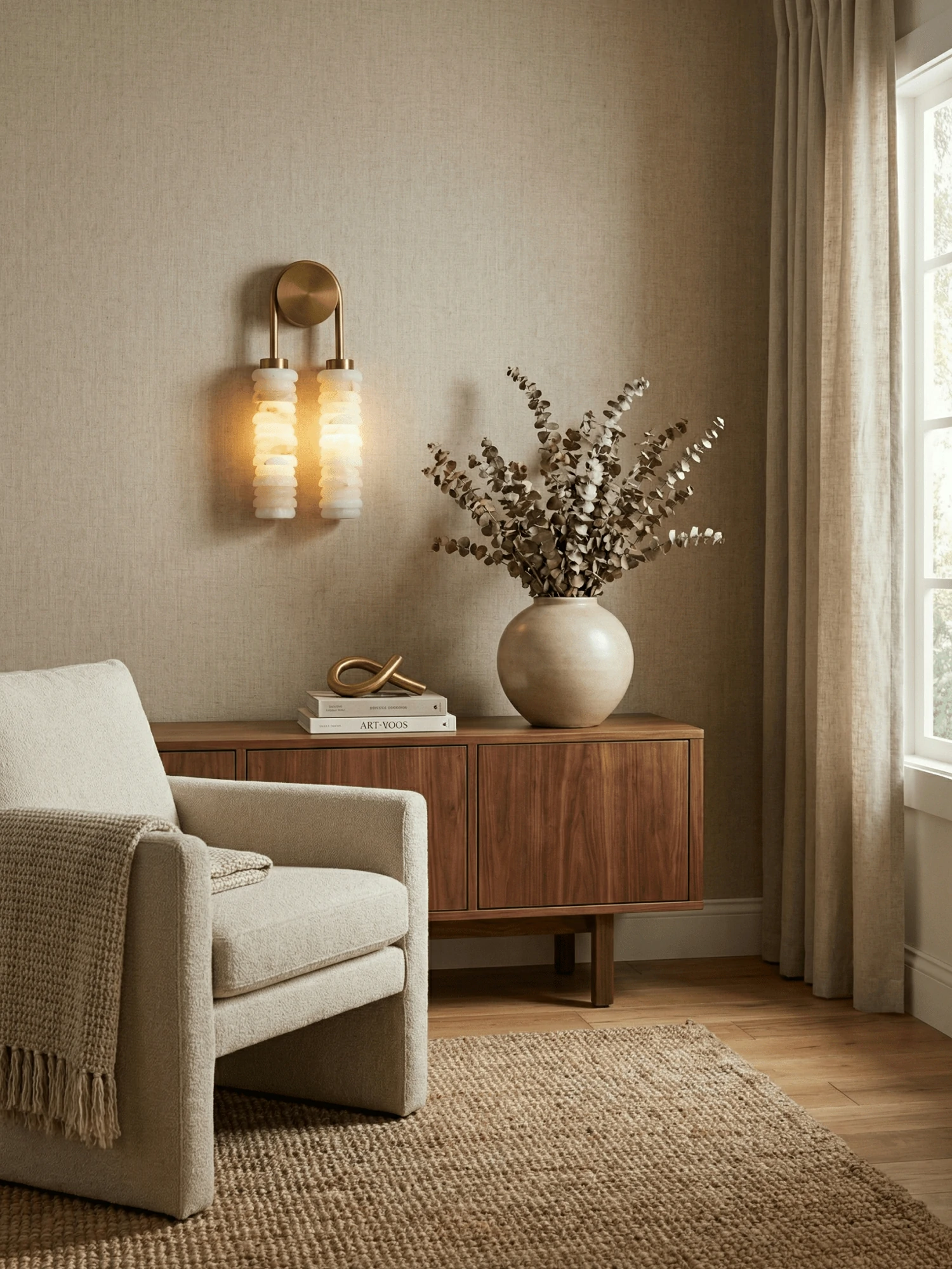 Calla Ribbed Alabaster Sconce - Image 18