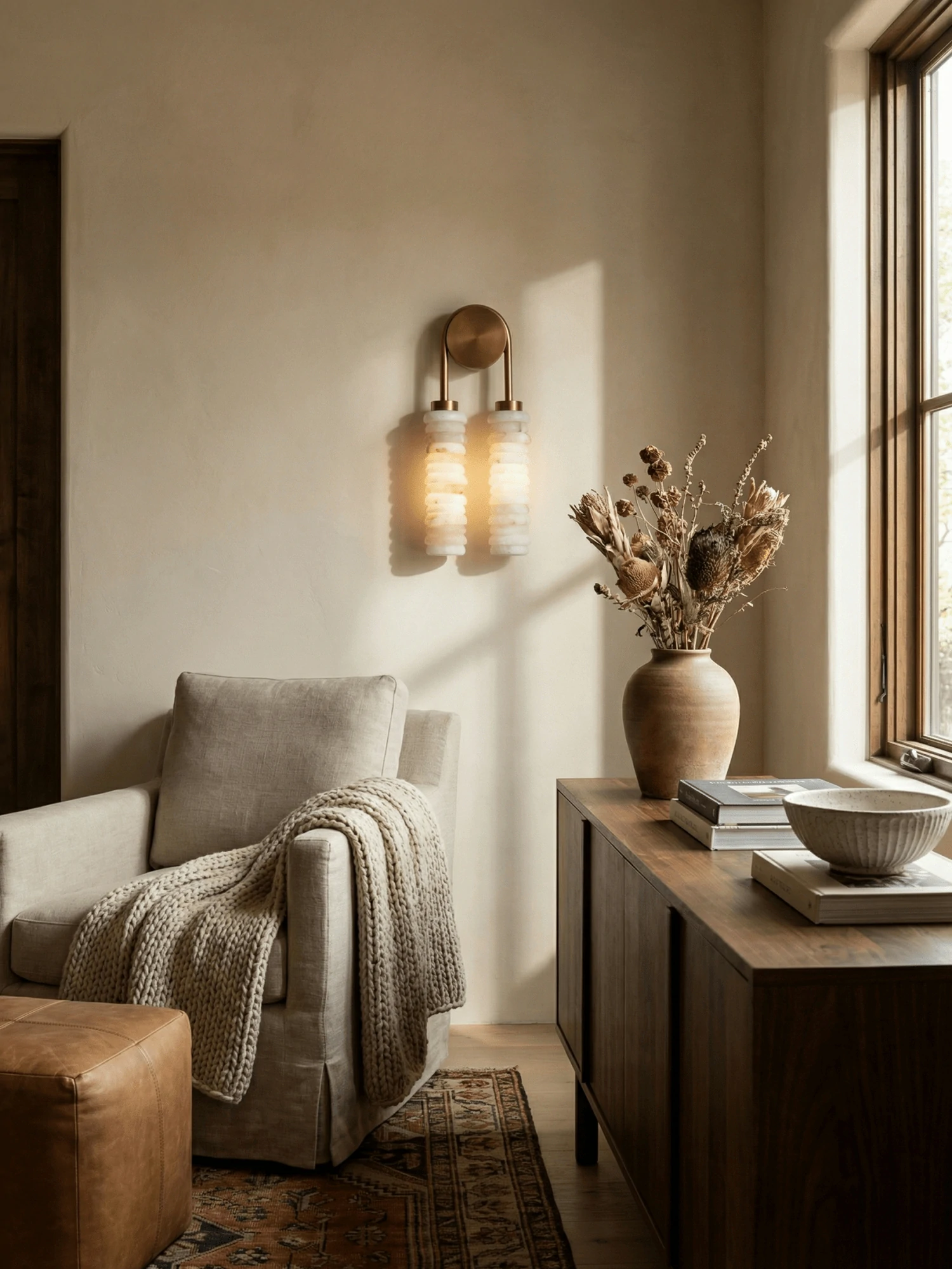 Calla Ribbed Alabaster Sconce - Image 17