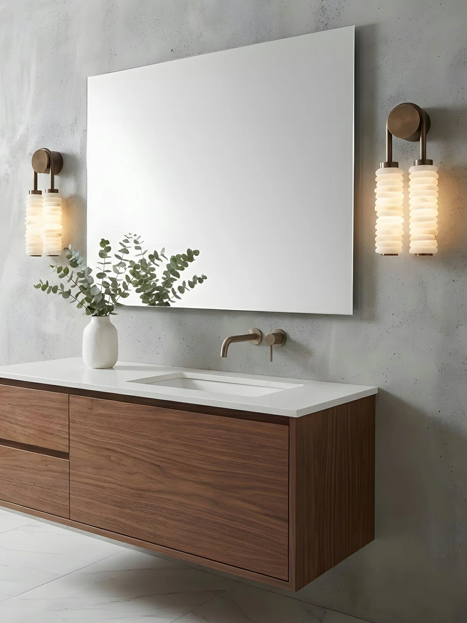 Calla Ribbed Alabaster Sconce - Image 12