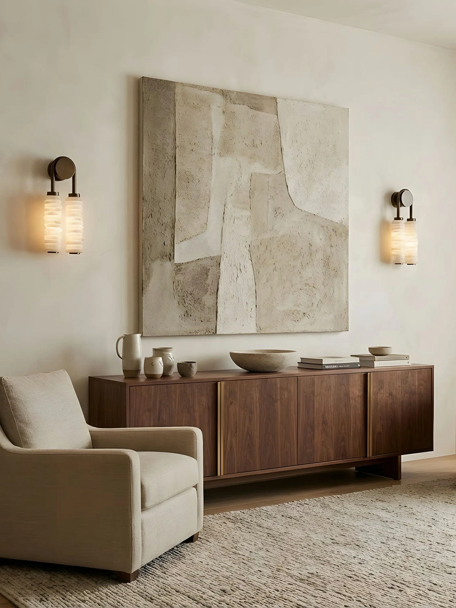 Calla Ribbed Alabaster Sconce - Image 6