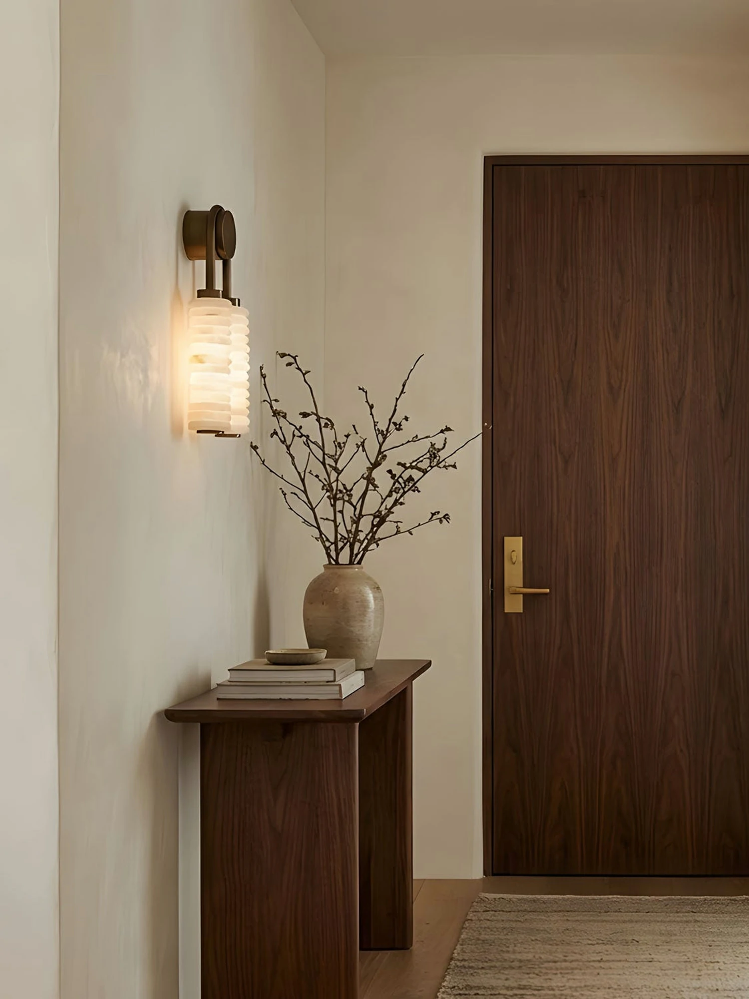 Calla Ribbed Alabaster Sconce - Image 3