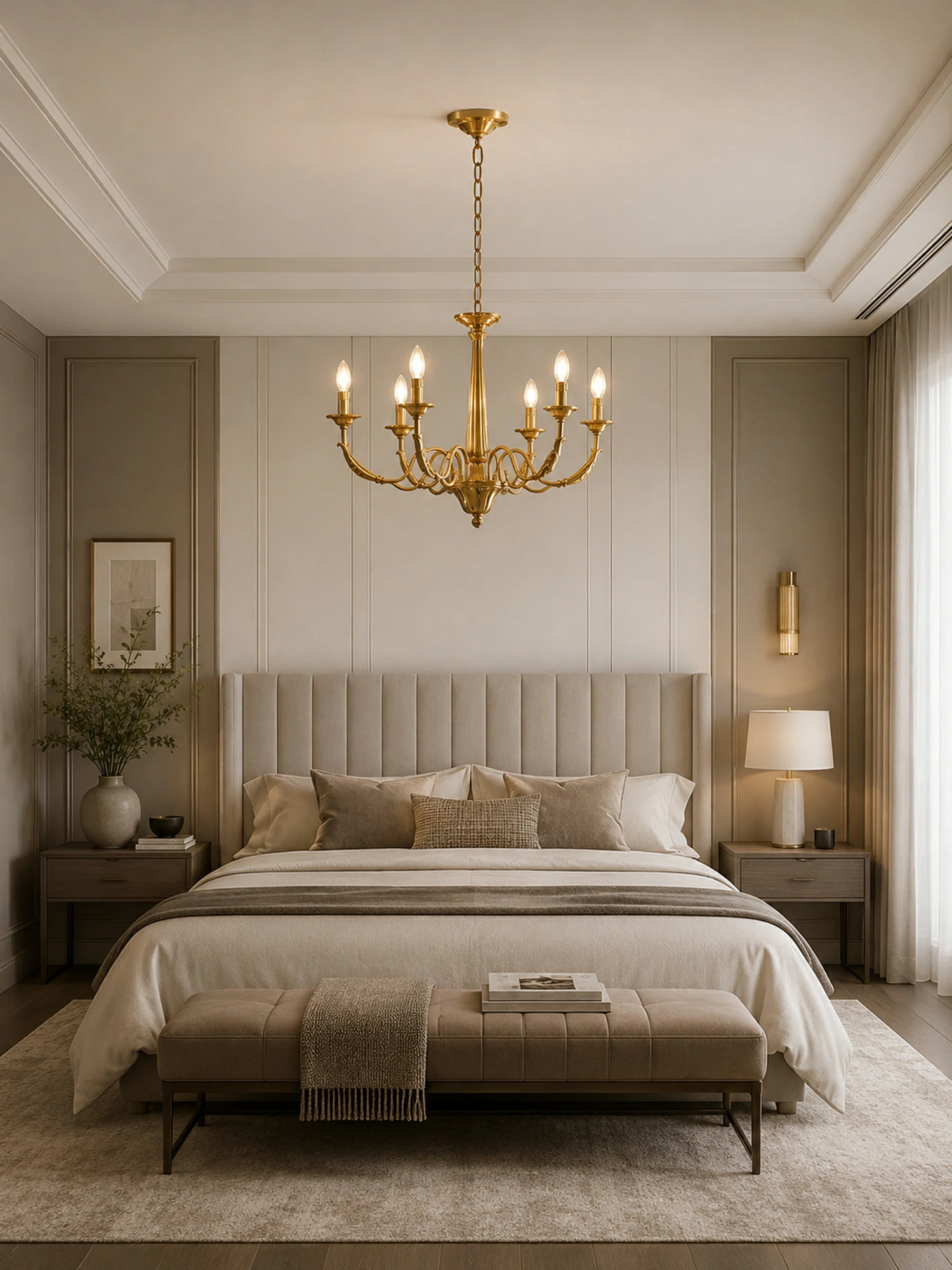 Candle Brass Chandelier - Image 15