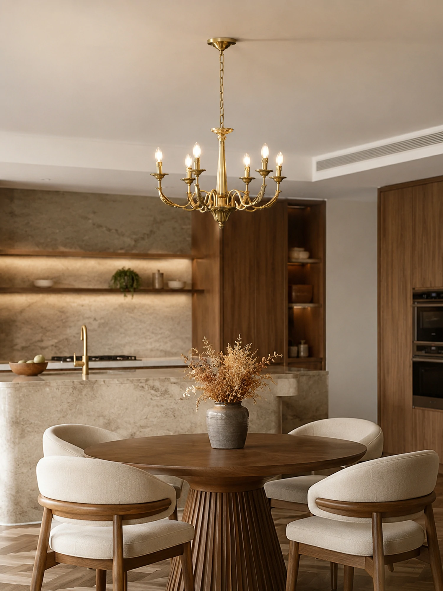 Candle Brass Chandelier - Image 18