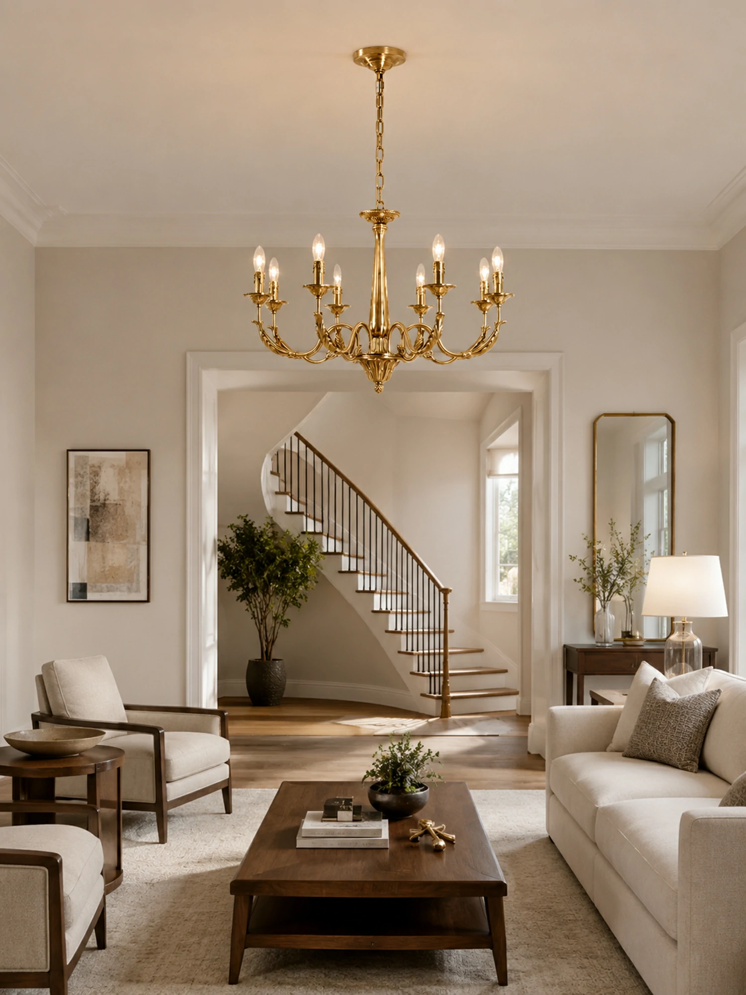 Candle Brass Chandelier - Image 8