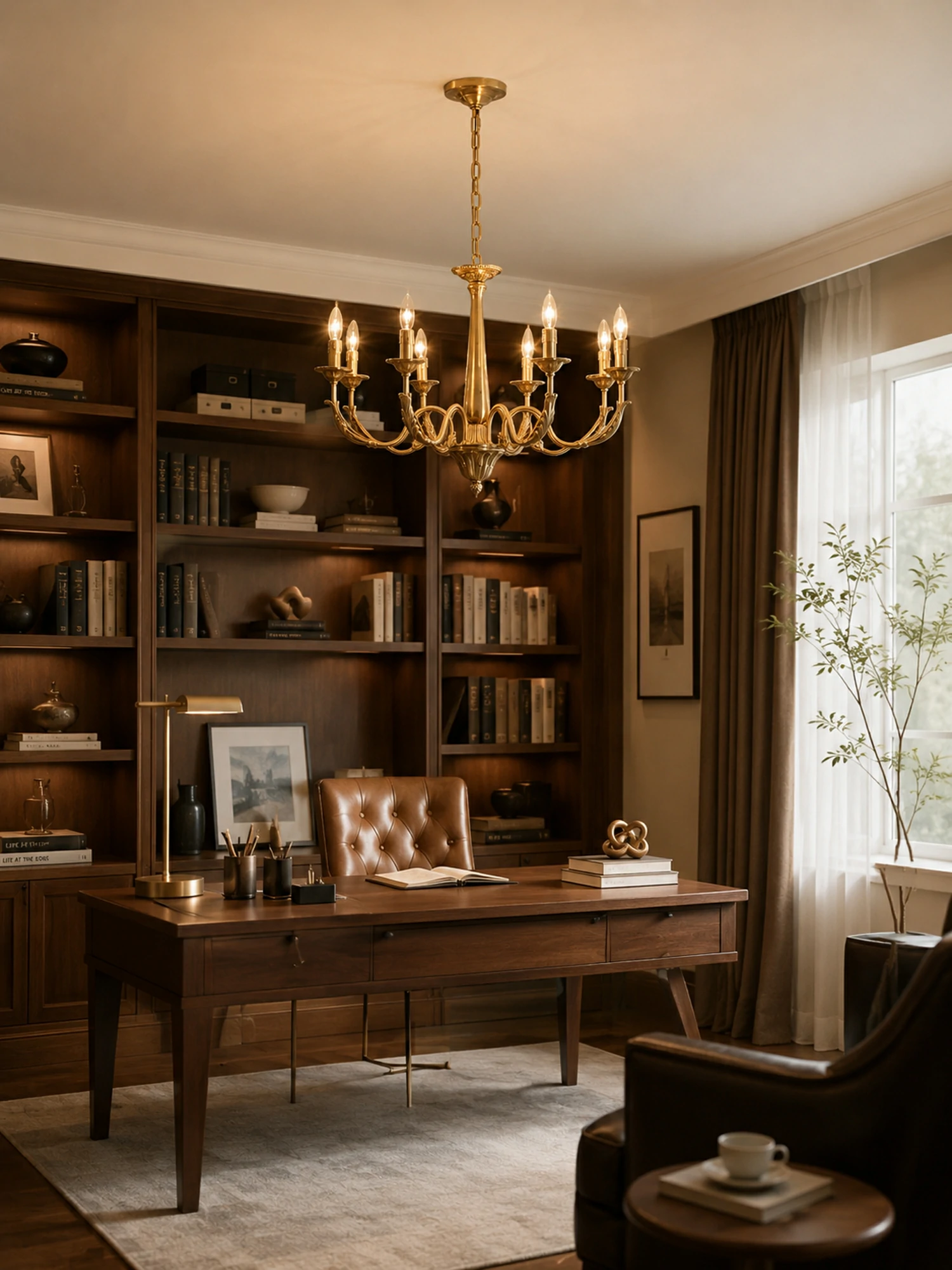 Candle Brass Chandelier - Image 13