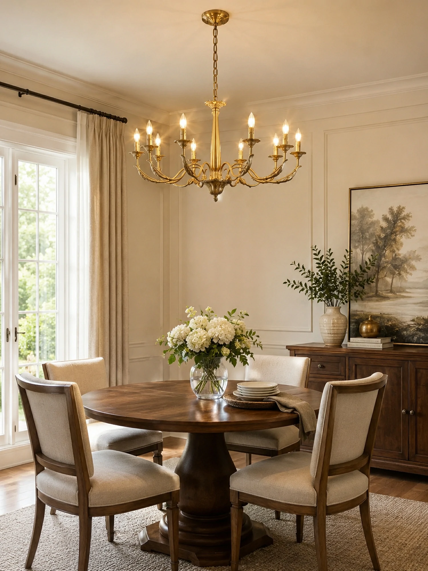 Candle Brass Chandelier - Image 16