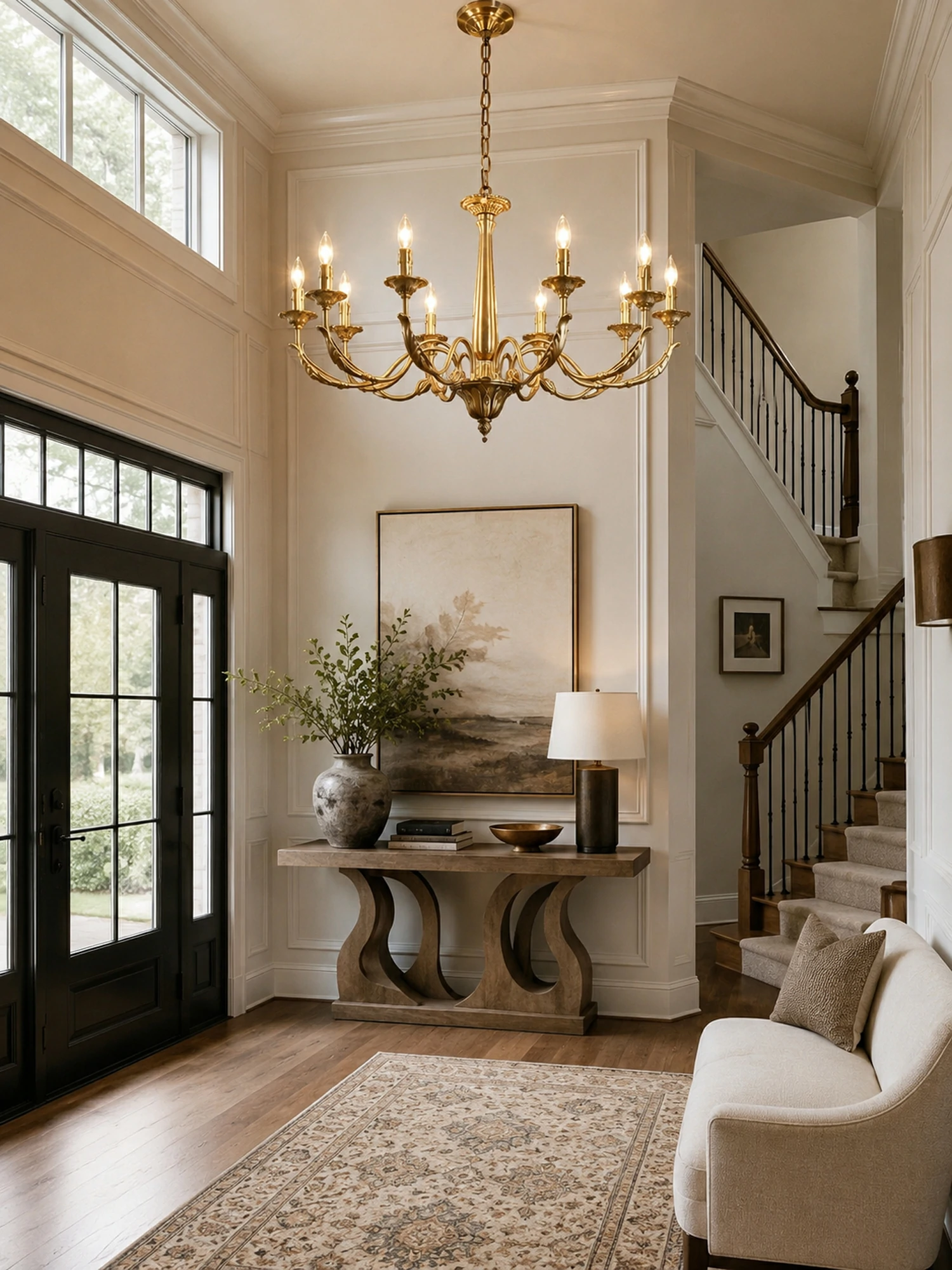 Candle Brass Chandelier - Image 10