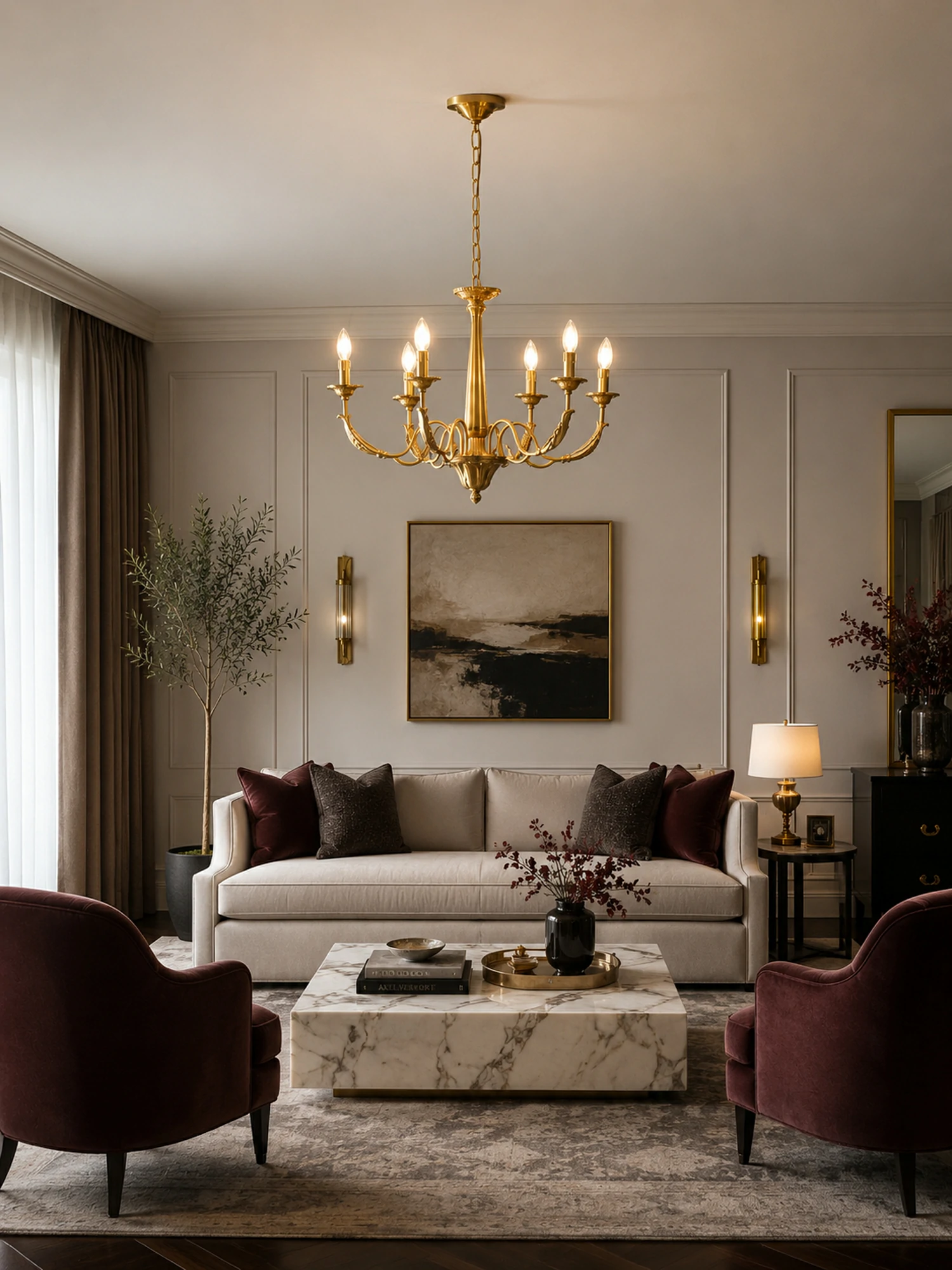 Candle Brass Chandelier - Image 17