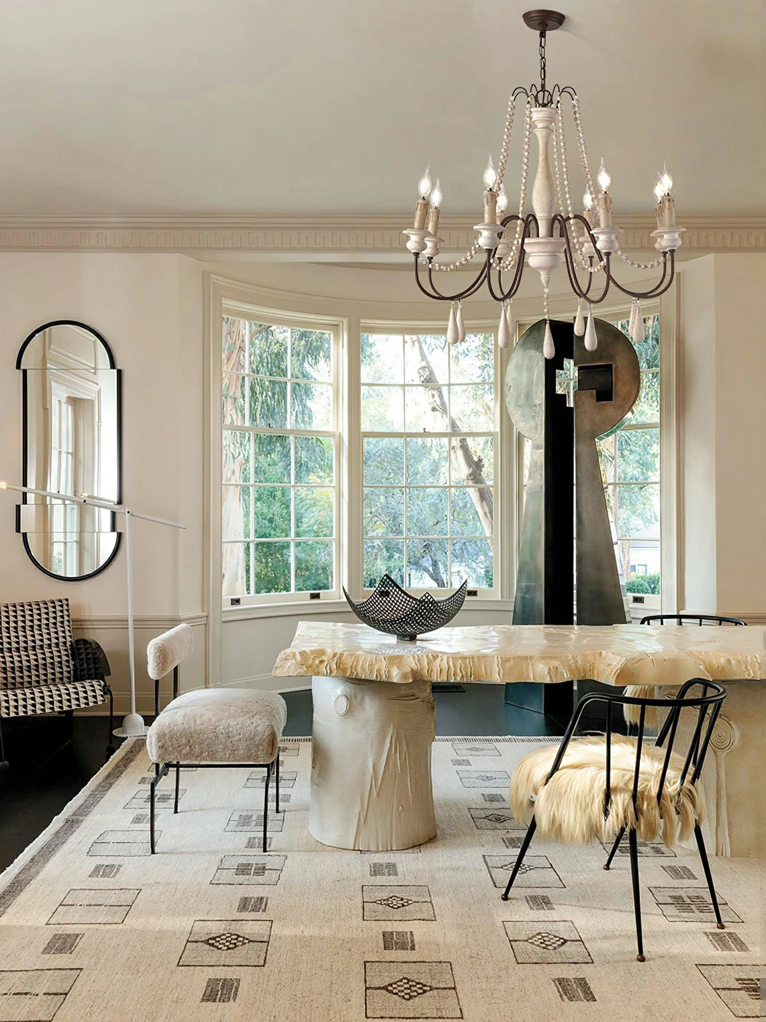 Candle Style Beaded Chandelier - Image 9
