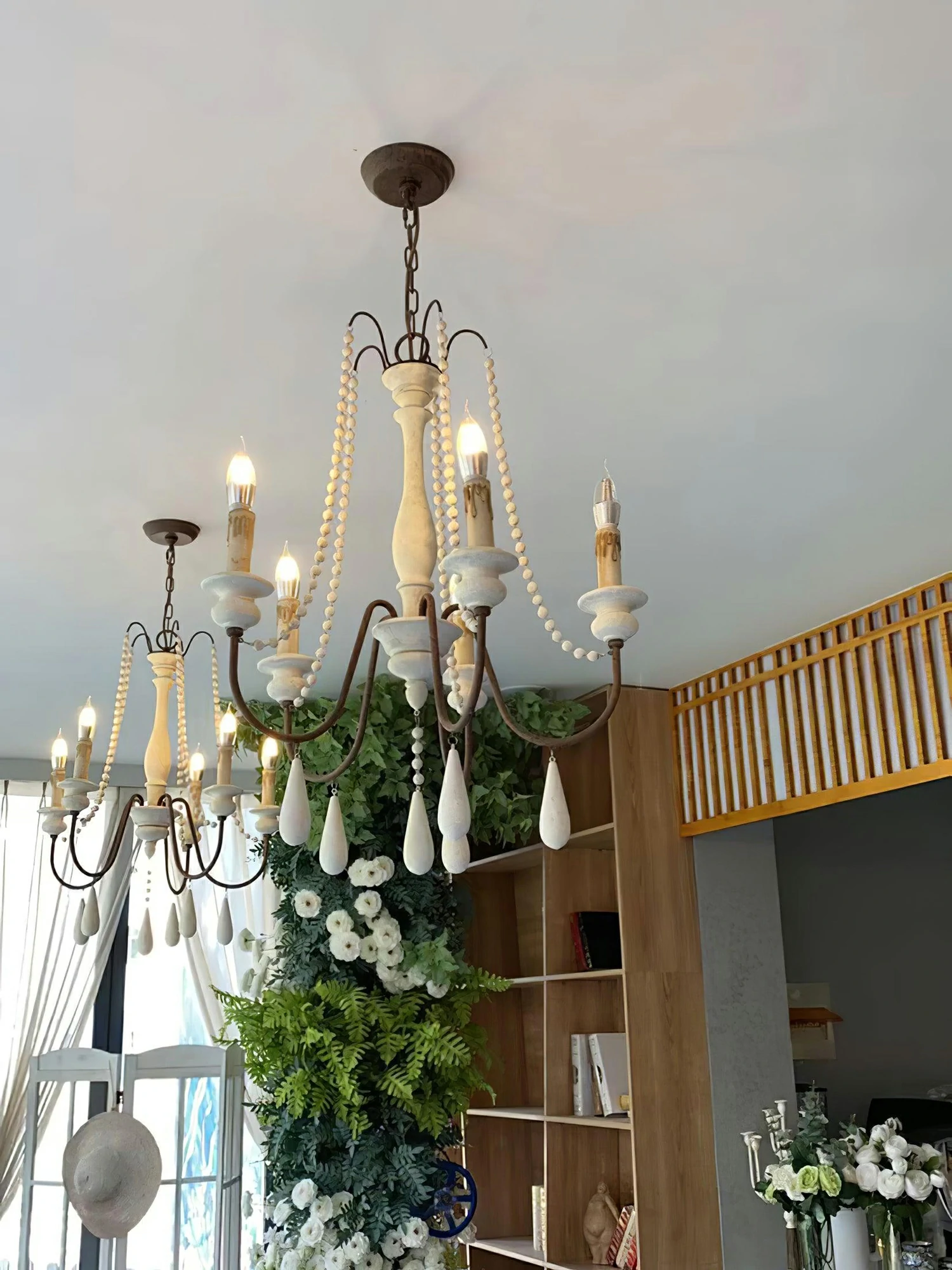 Candle Style Beaded Chandelier - Image 14