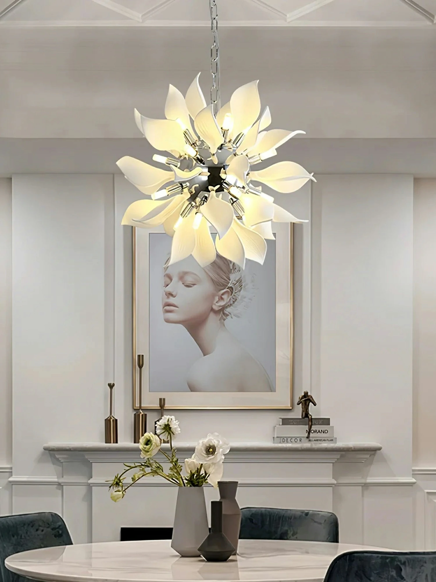 Ceramic Petals Blooming Chandelier - Image 3