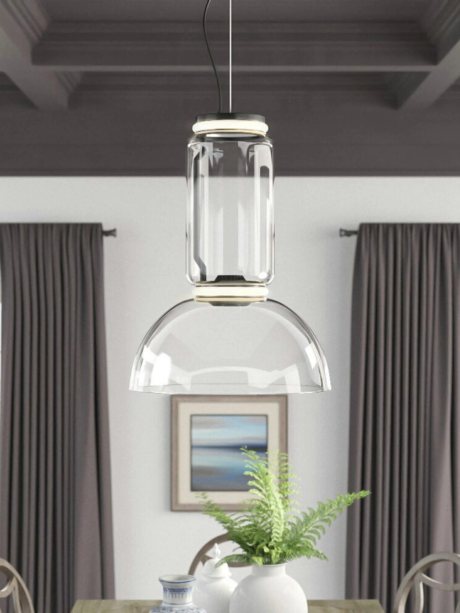 Cylindrical LED Pendant Light - Image 2