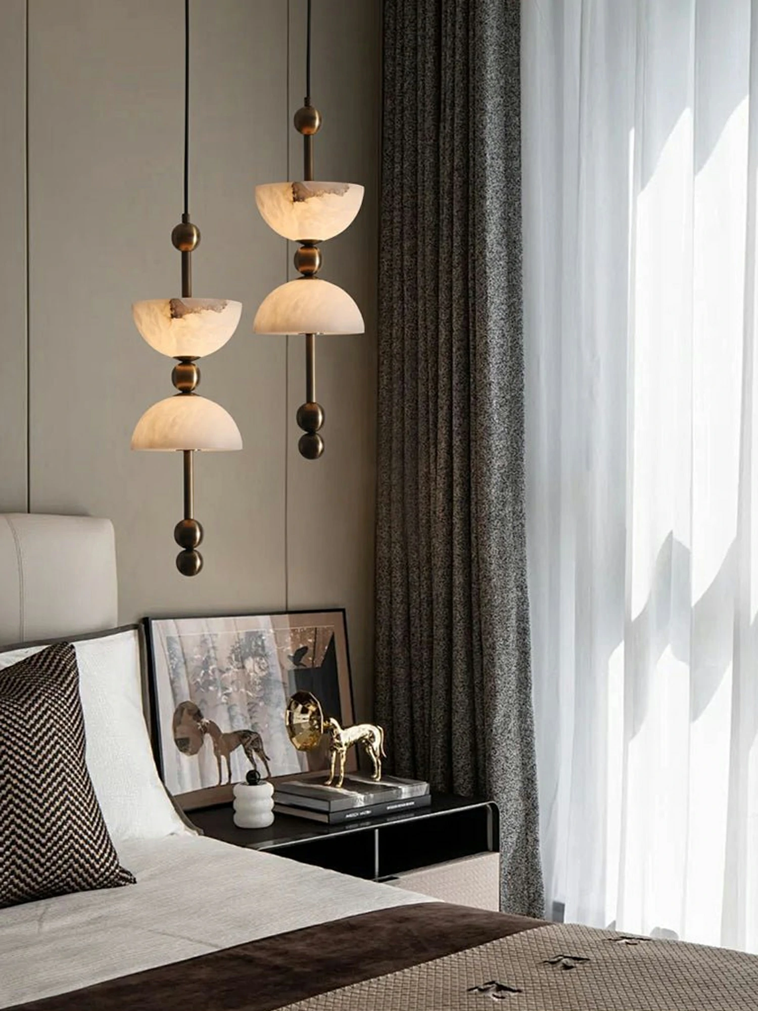 Duo Alabaster Pendant Lamp - Image 5