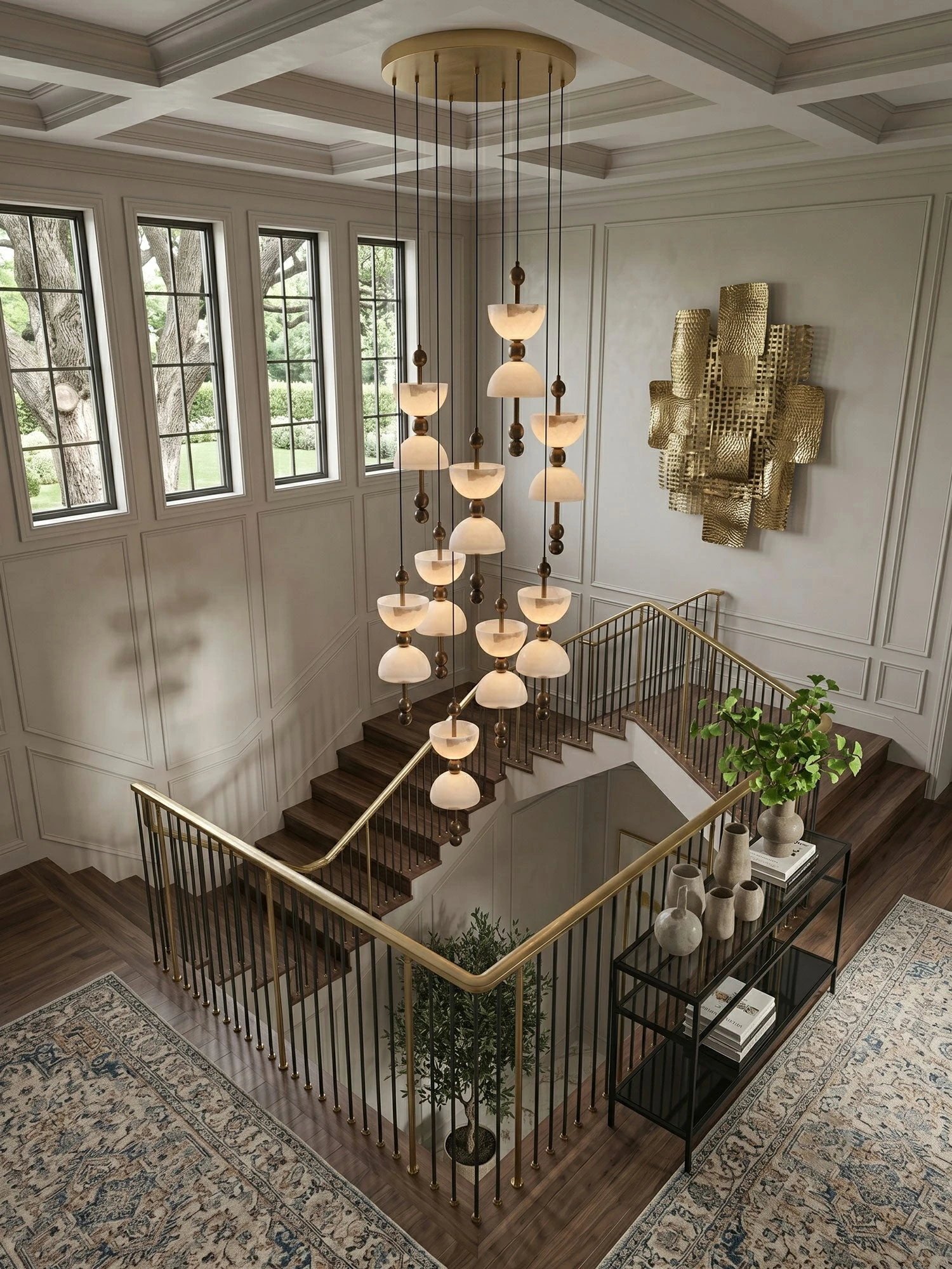 Duo Alabaster Pendant Lamp - Image 4