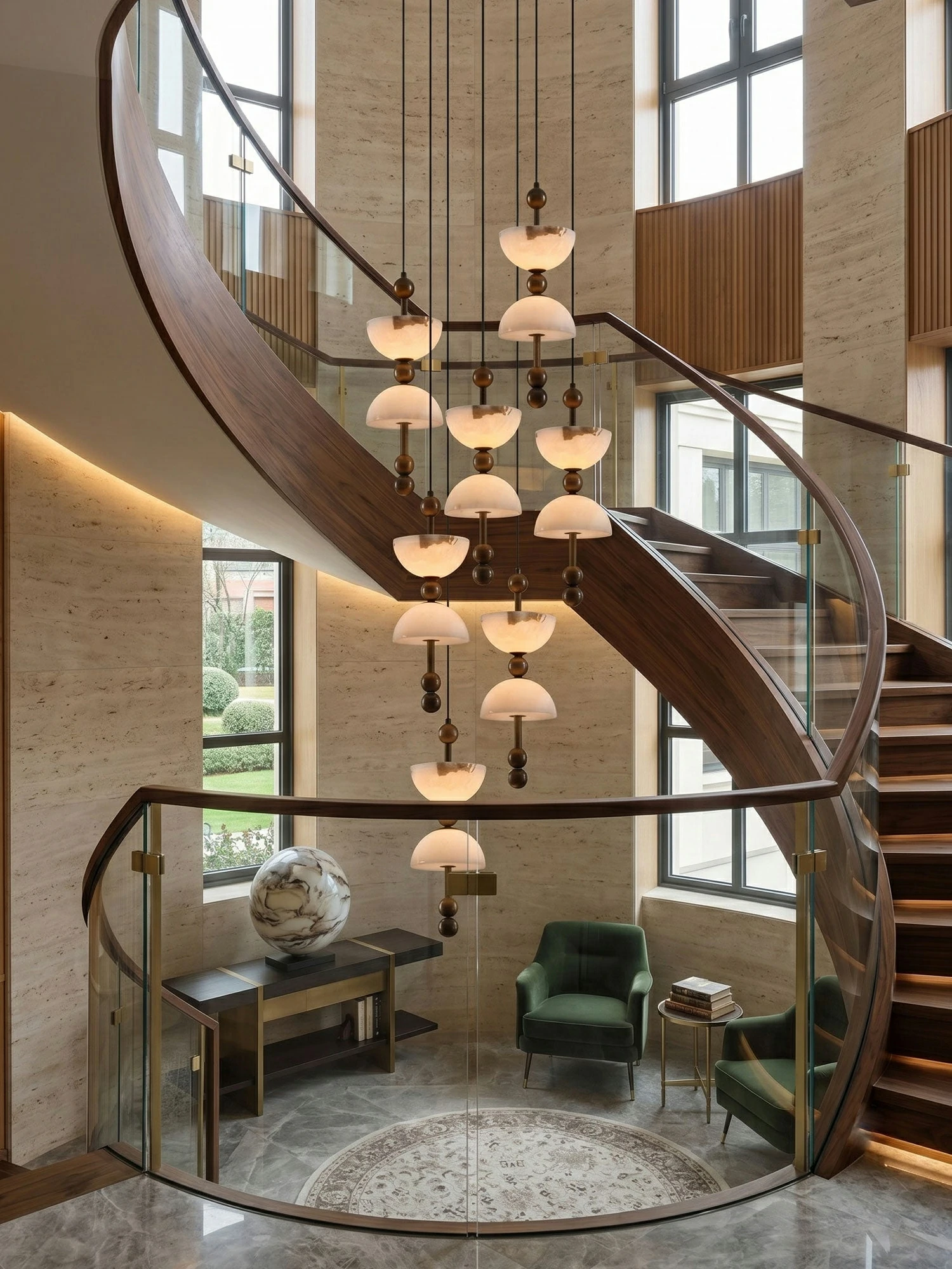Duo Alabaster Pendant Lamp - Image 2